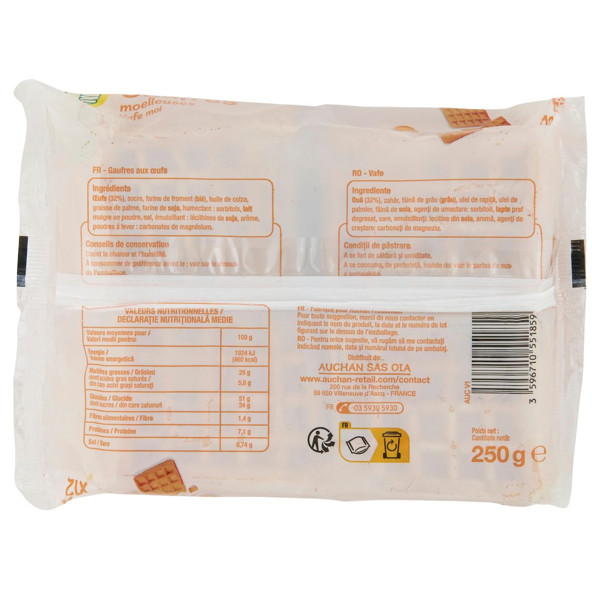 POUCE Gaufres aux oeufs 250g