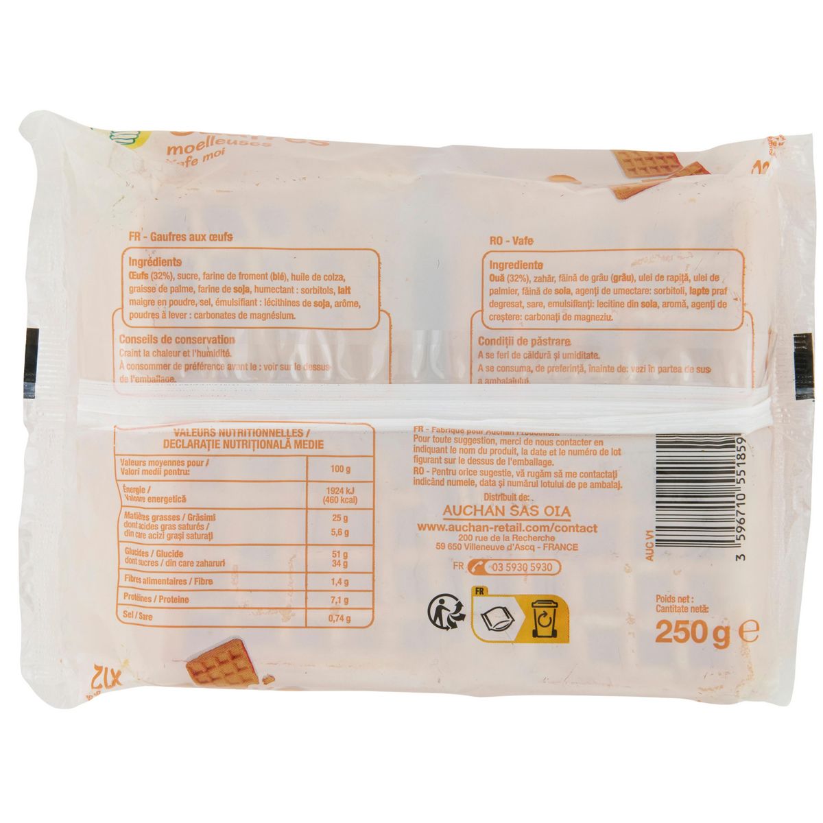 POUCE Gaufres aux oeufs 250g