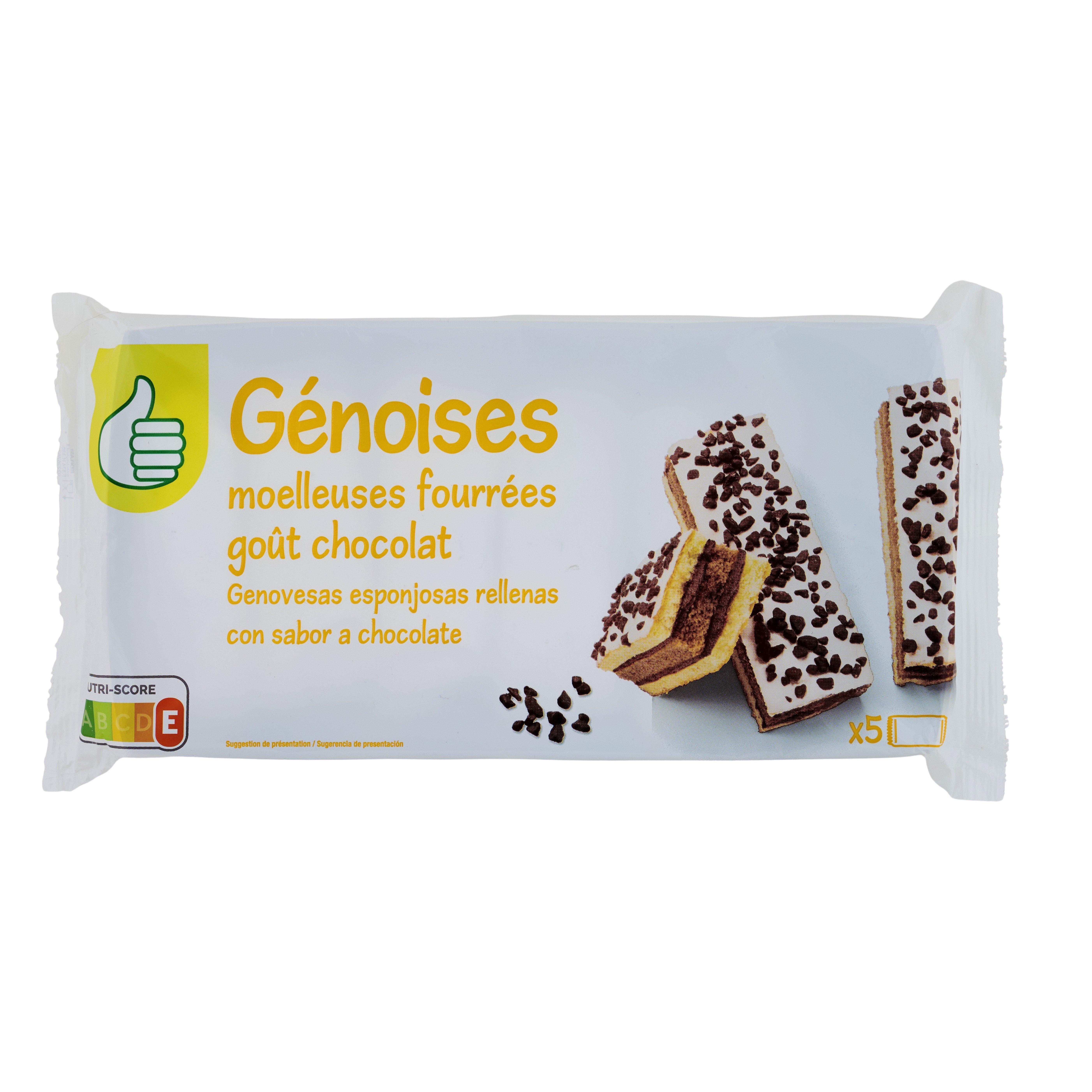 Voir la diapositive 3 : POUCE Génoises moelleuses fourrées goût chocolat 5 gâteaux 175g