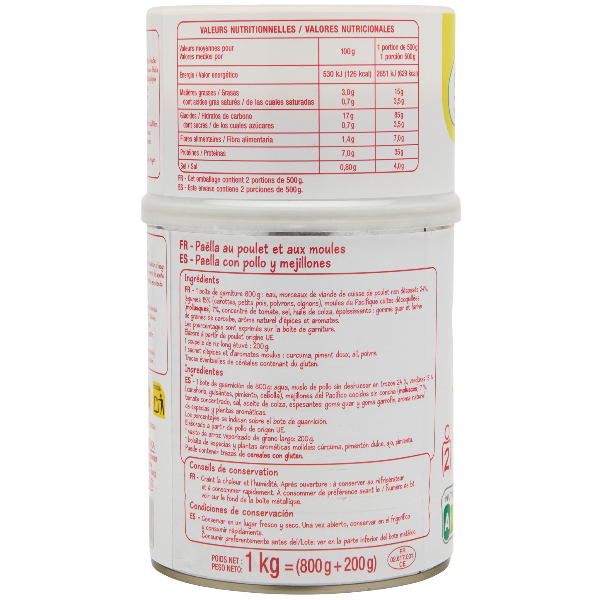 Voir la diapositive 3 : POUCE Paella volaille et moules 1kg