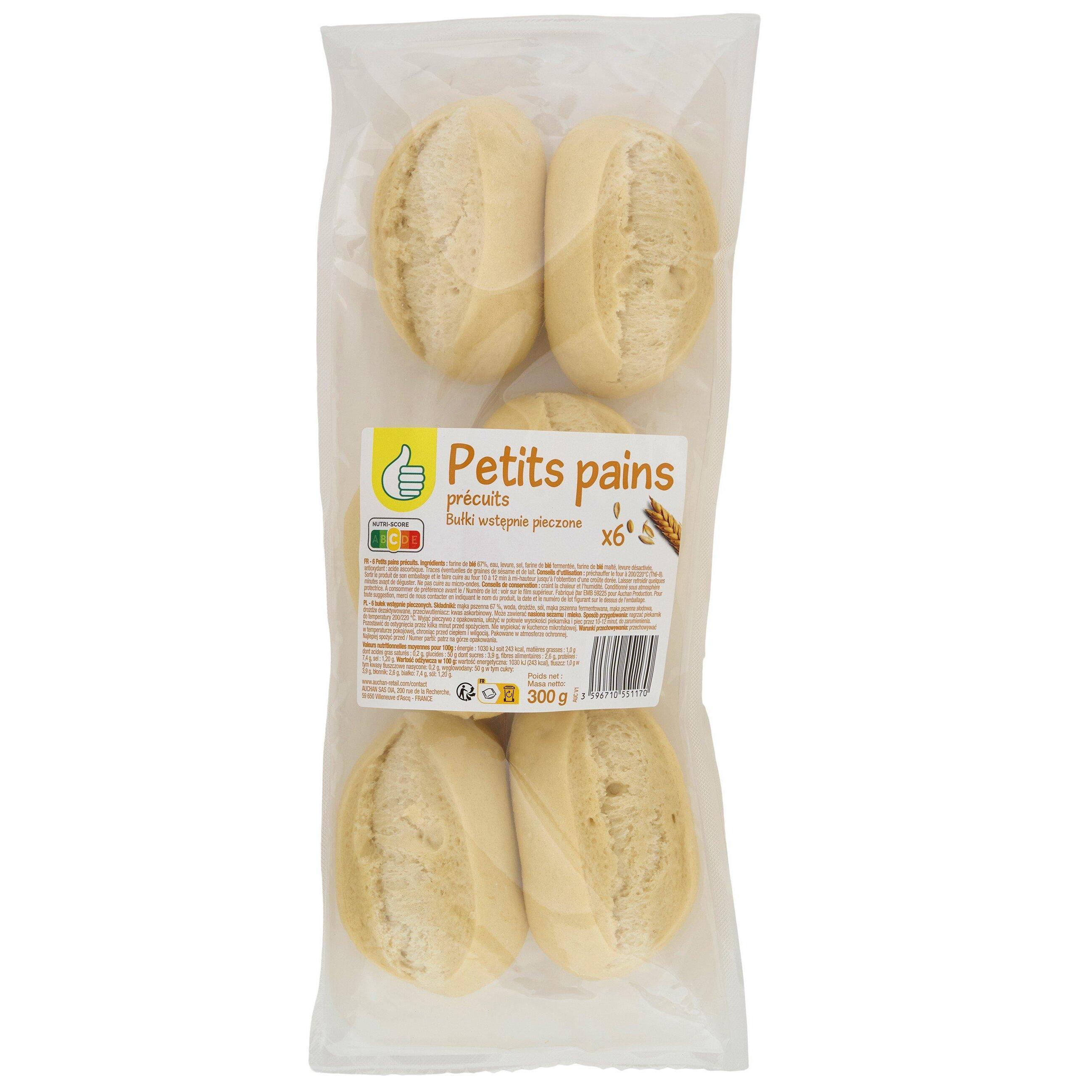 POUCE Petits pains précuits 6 pièces 300g