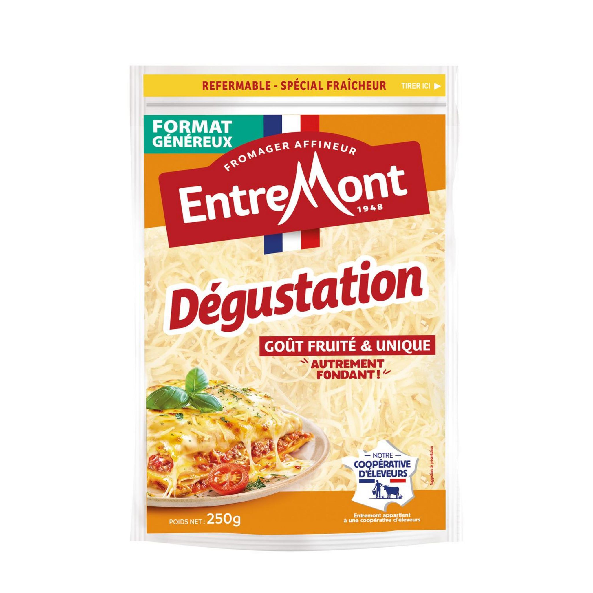 ENTREMONT Fromage dégustation râpé 250g
