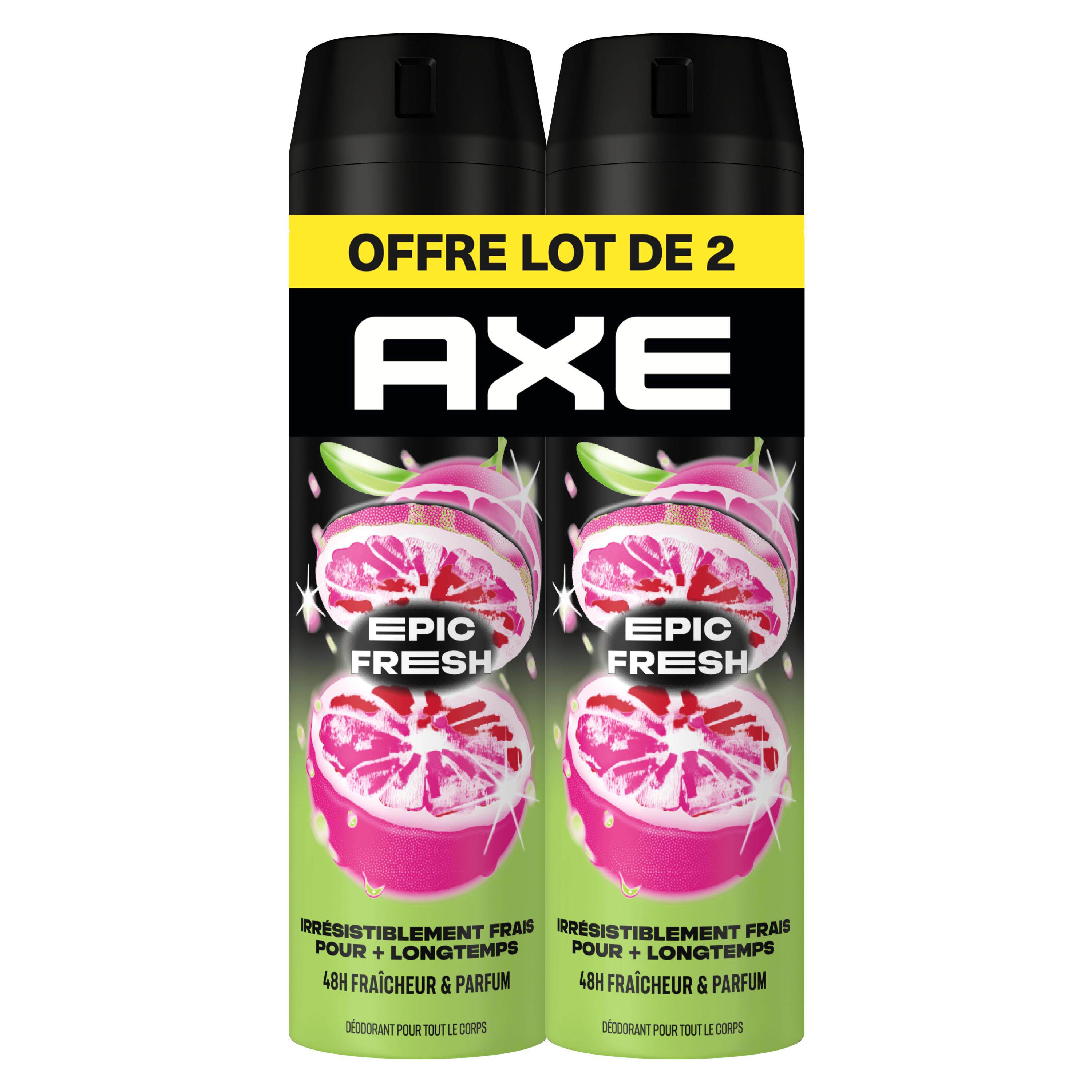 AXE Déodorant spray 48h epic fresh 2x200ml