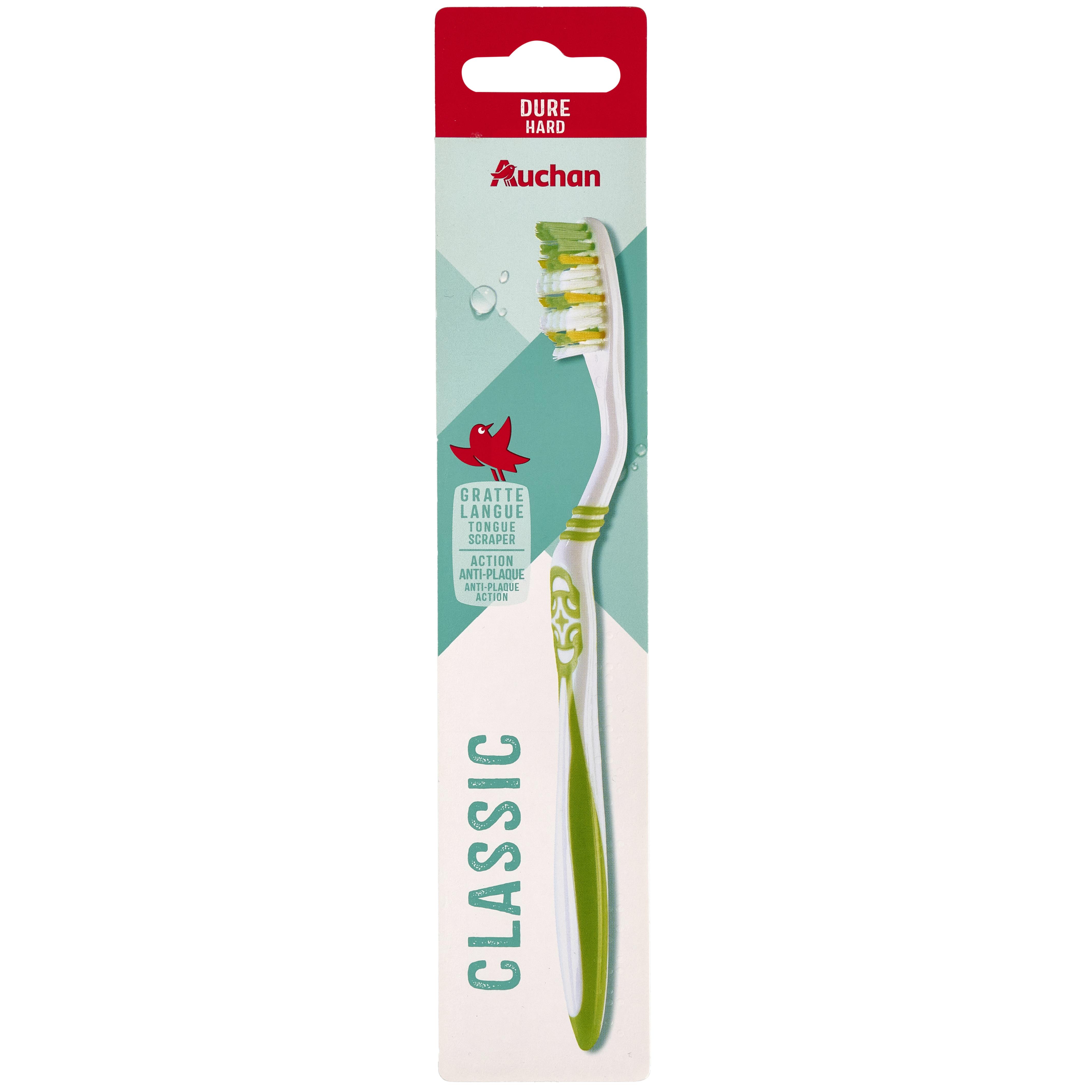 Voir la diapositive 2 : AUCHAN Brosse à dents dure 1 brosse