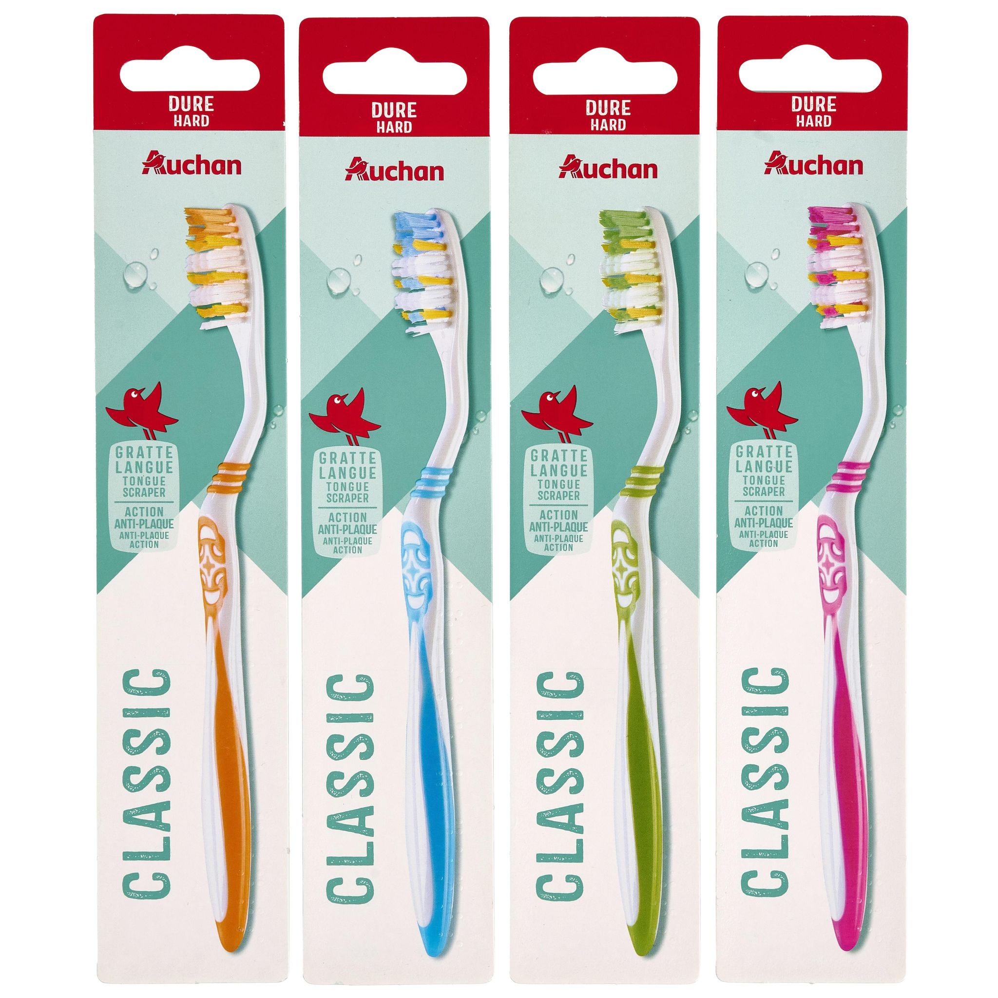 Voir la diapositive 4 : AUCHAN Brosse à dents dure 1 brosse