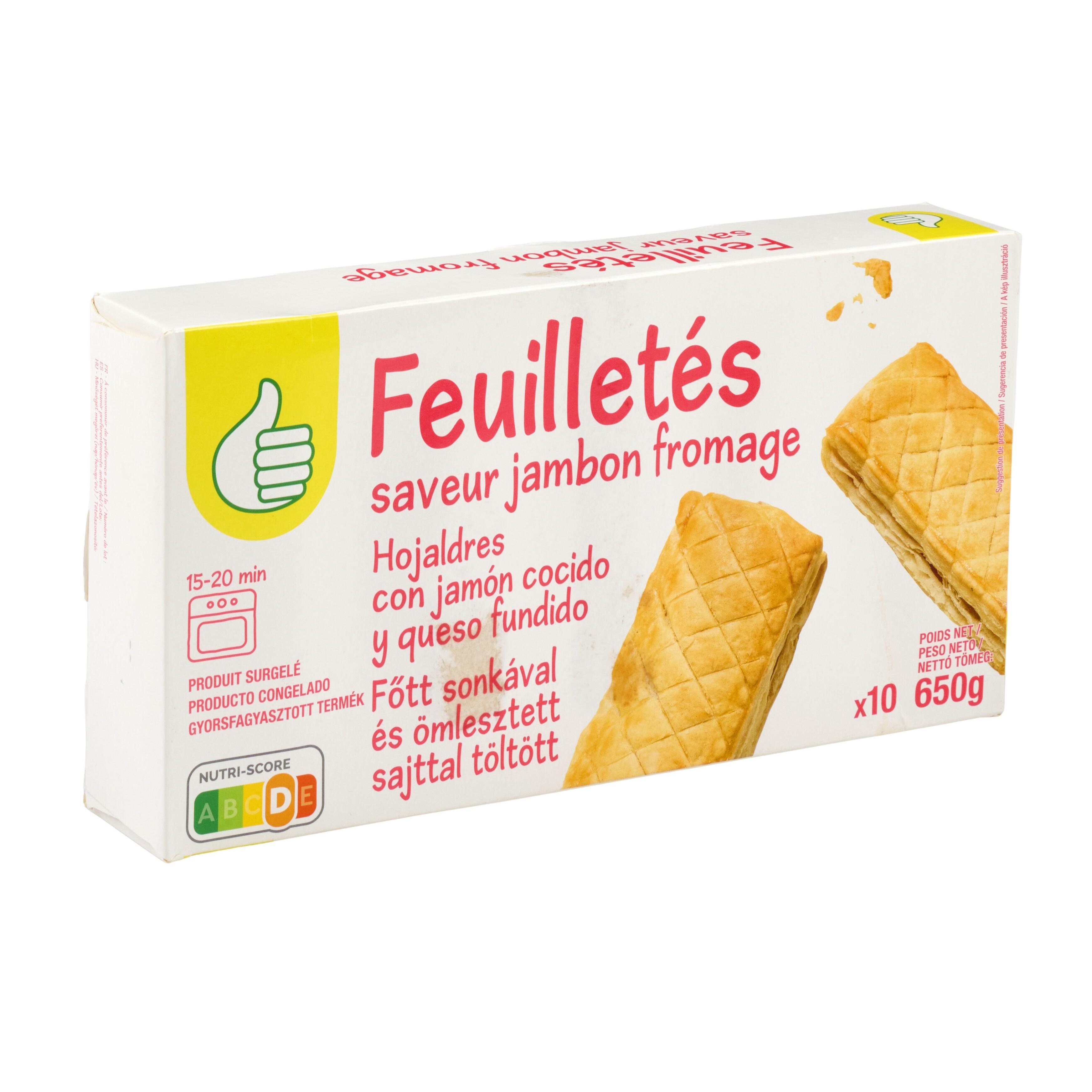 Voir la diapositive 3 : POUCE Feuilletés jambon fromage 10 pièces 650g