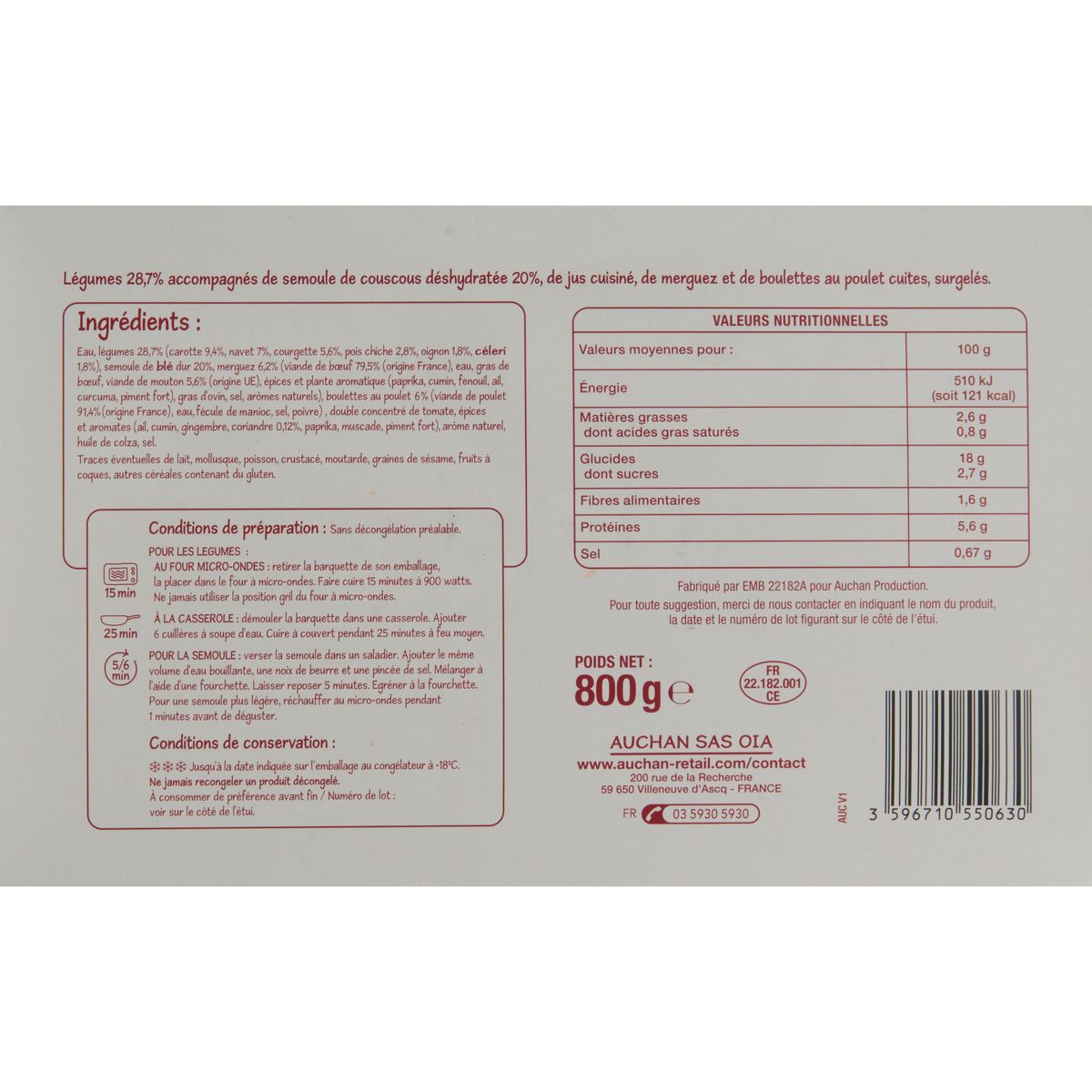 POUCE Couscous 800g