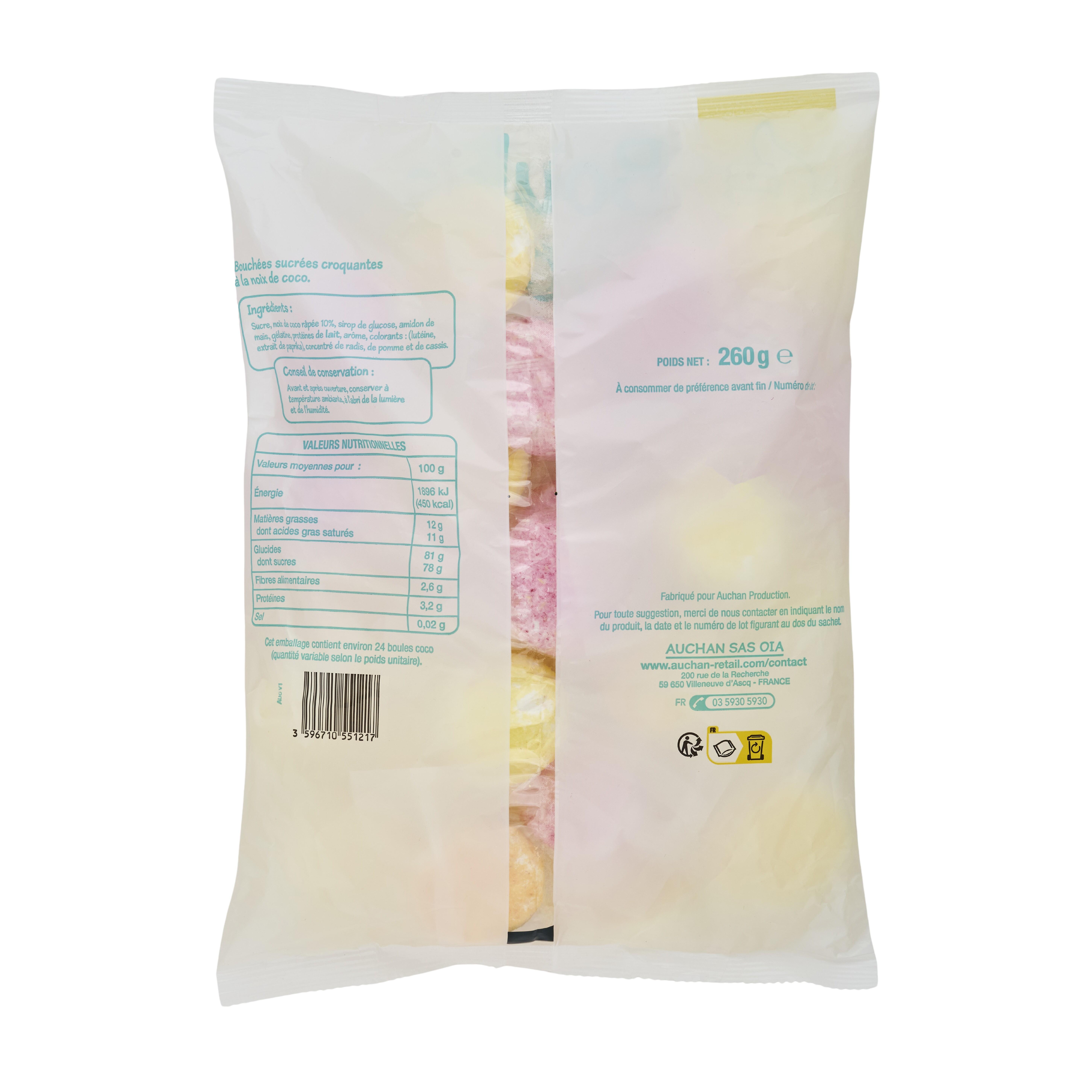Voir la diapositive 2 : POUCE Bonbons boules coco 260g
