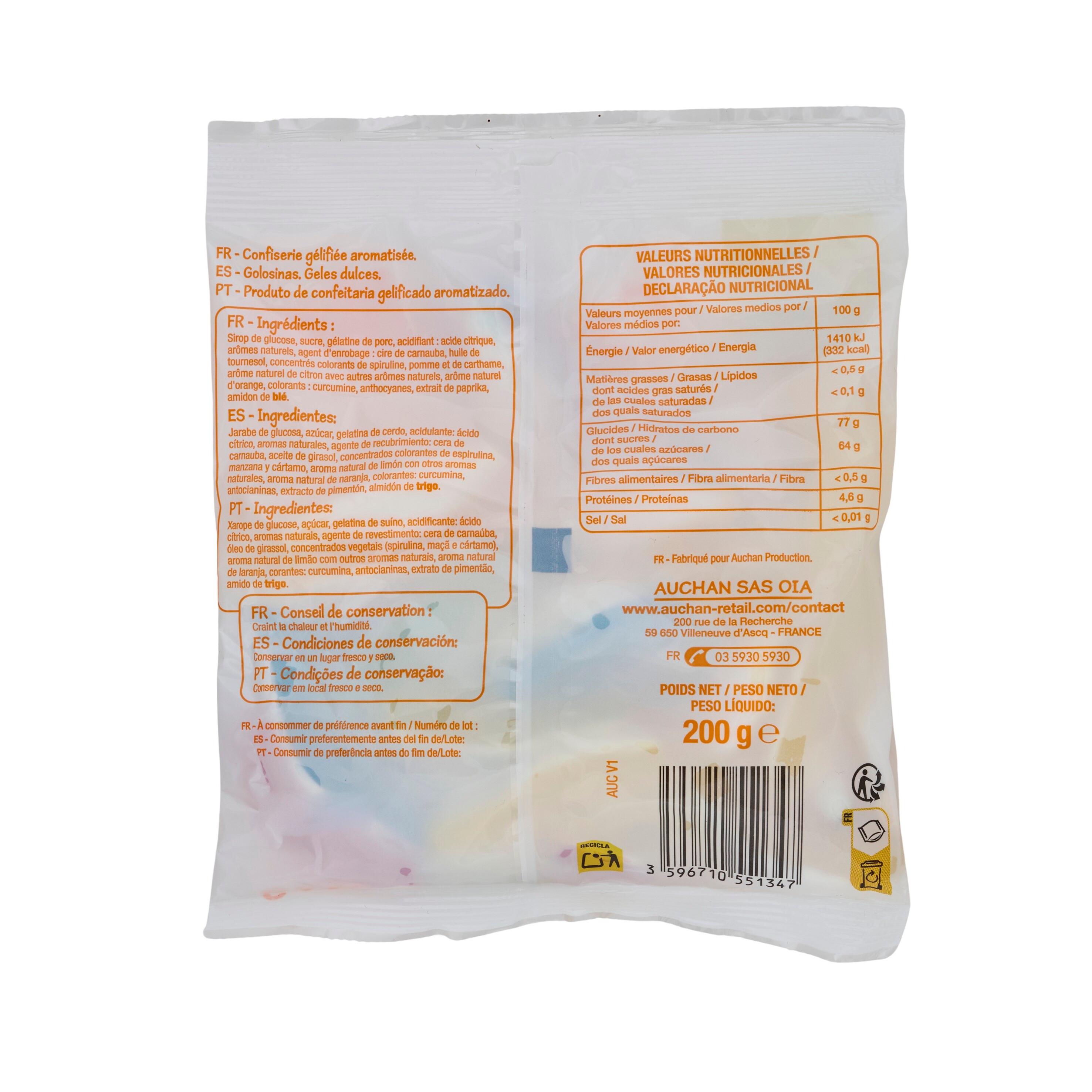 Voir la diapositive 2 : POUCE Bonbons gélifiés crocodile aux fruits 200g