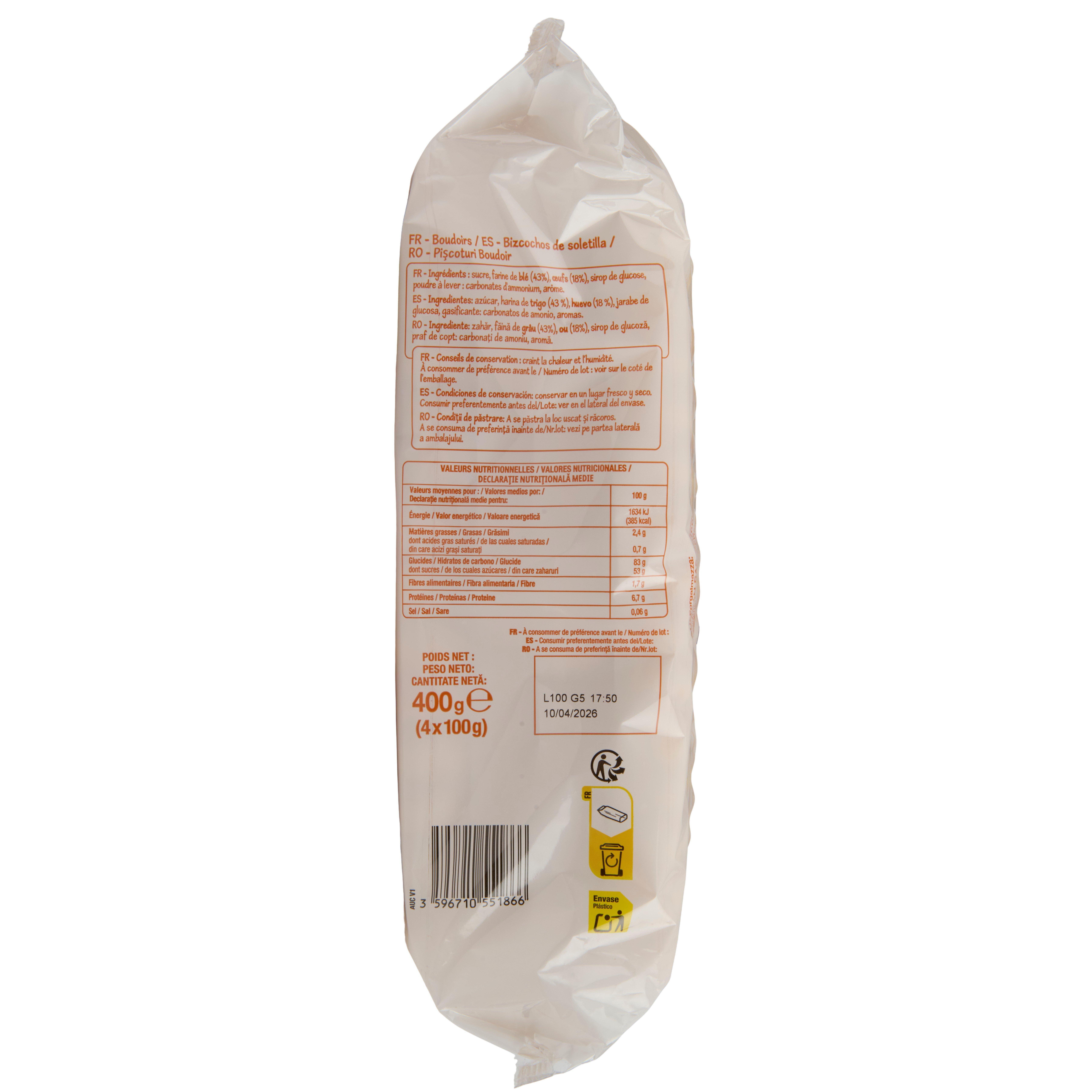 Voir la diapositive 2 : POUCE Biscuits boudoirs 400g