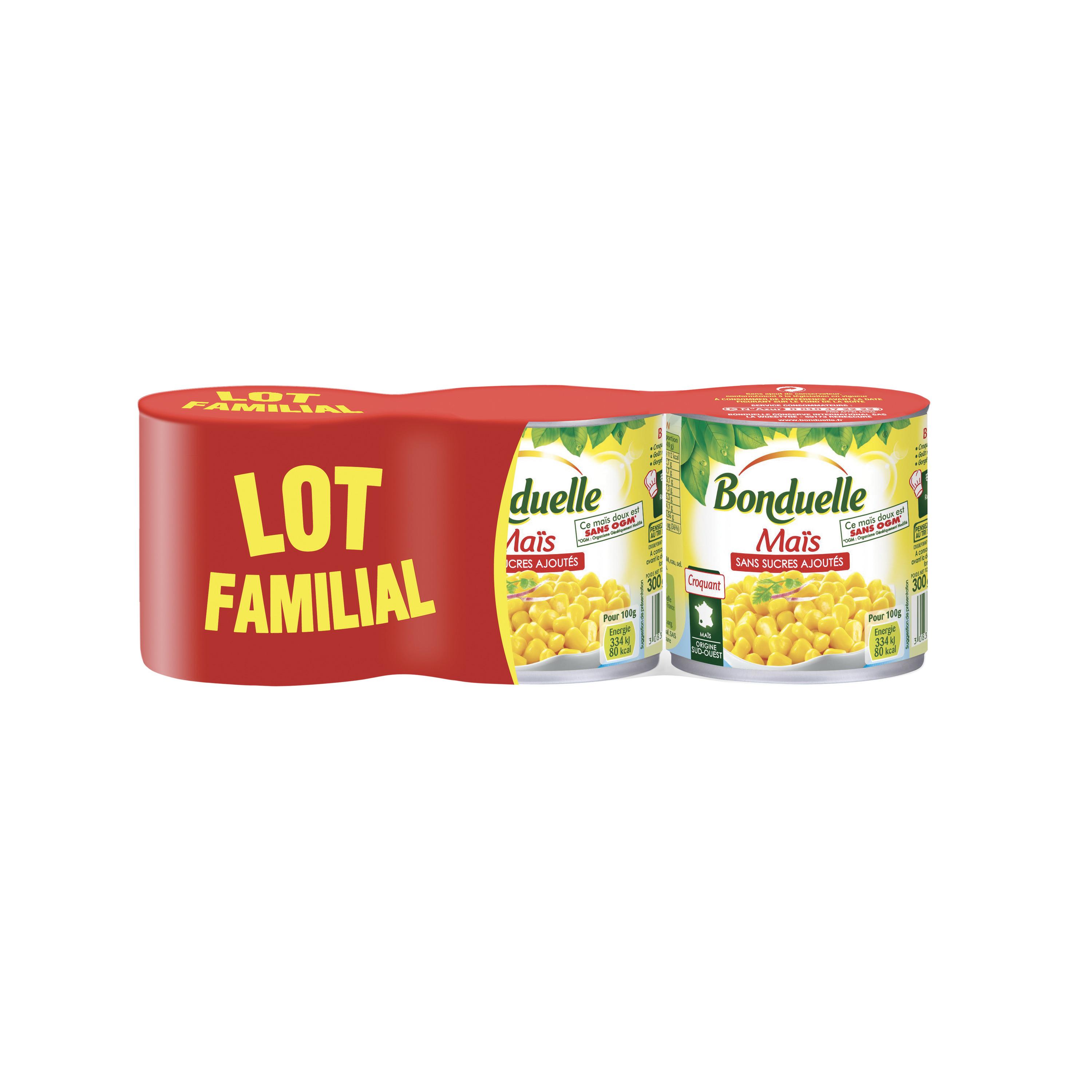 Voir la diapositive 2 : BONDUELLE Maïs sans sucres ajoutés 3x285g
