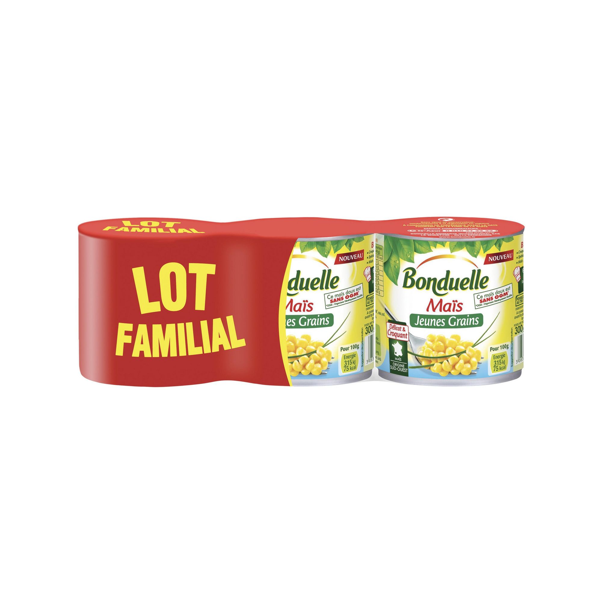 BONDUELLE Maïs jeunes grains 3x285g