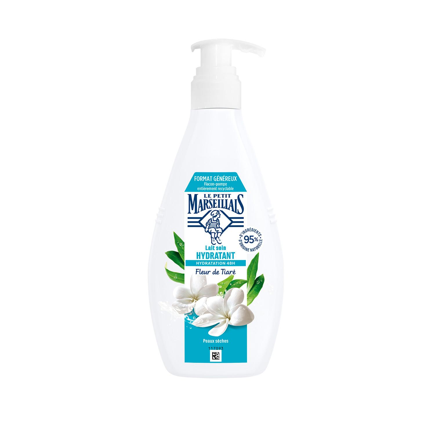 LE PETIT MARSEILLAIS Lait corps soin hydratant fleur de tiaré peaux sèches 400ml