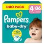 Voir la diapositive 2 : PAMPERS Baby Dry couches taille 4 (9-14kg) 86 couches