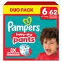 Voir la diapositive 2 : PAMPERS Baby Dry couches-culottes taille 6 (13-19kg) 62 couches-culottes