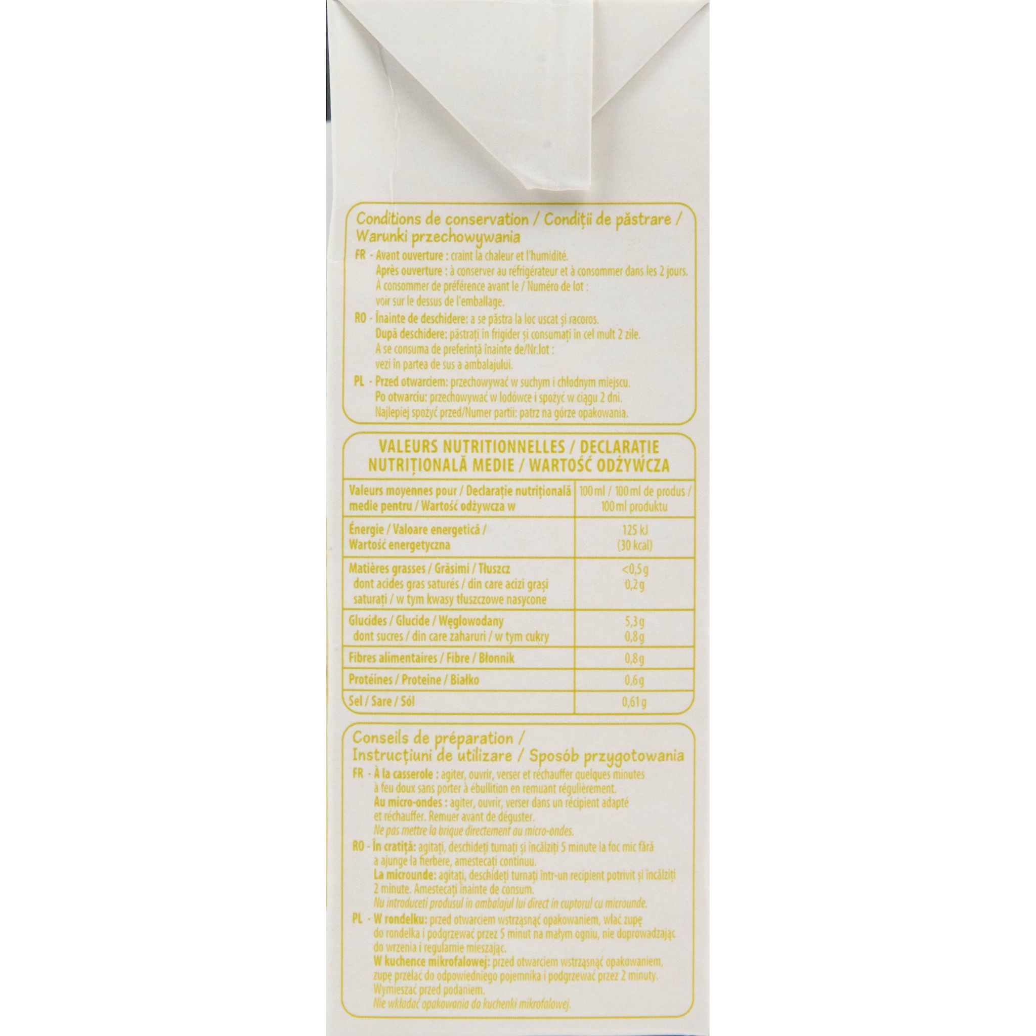 Voir la diapositive 3 : POUCE Soupe veloutée poireaux et pommes de terre 1l