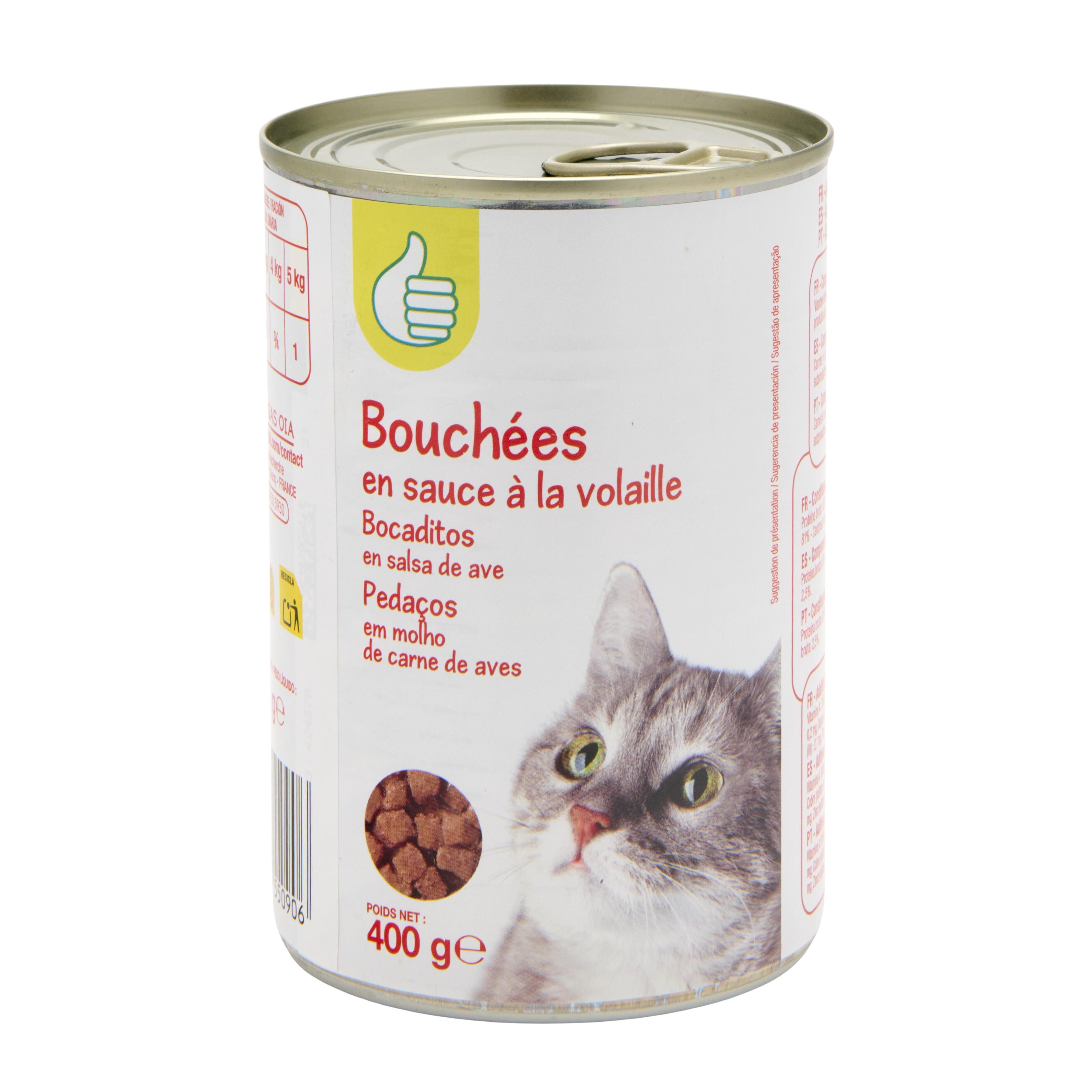 Voir la diapositive 3 : POUCE Boîte patée volaille pour chat 400g