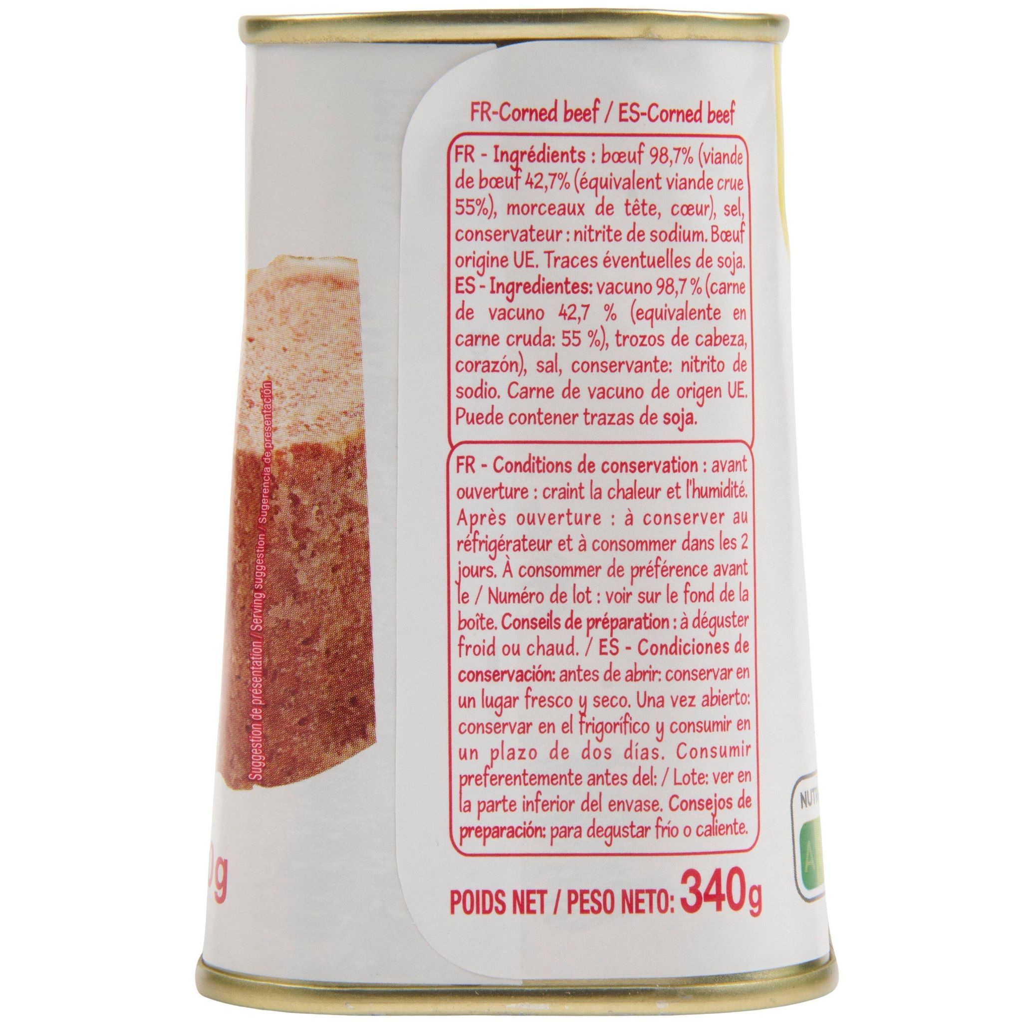 Voir la diapositive 3 : POUCE Corned beef 340g