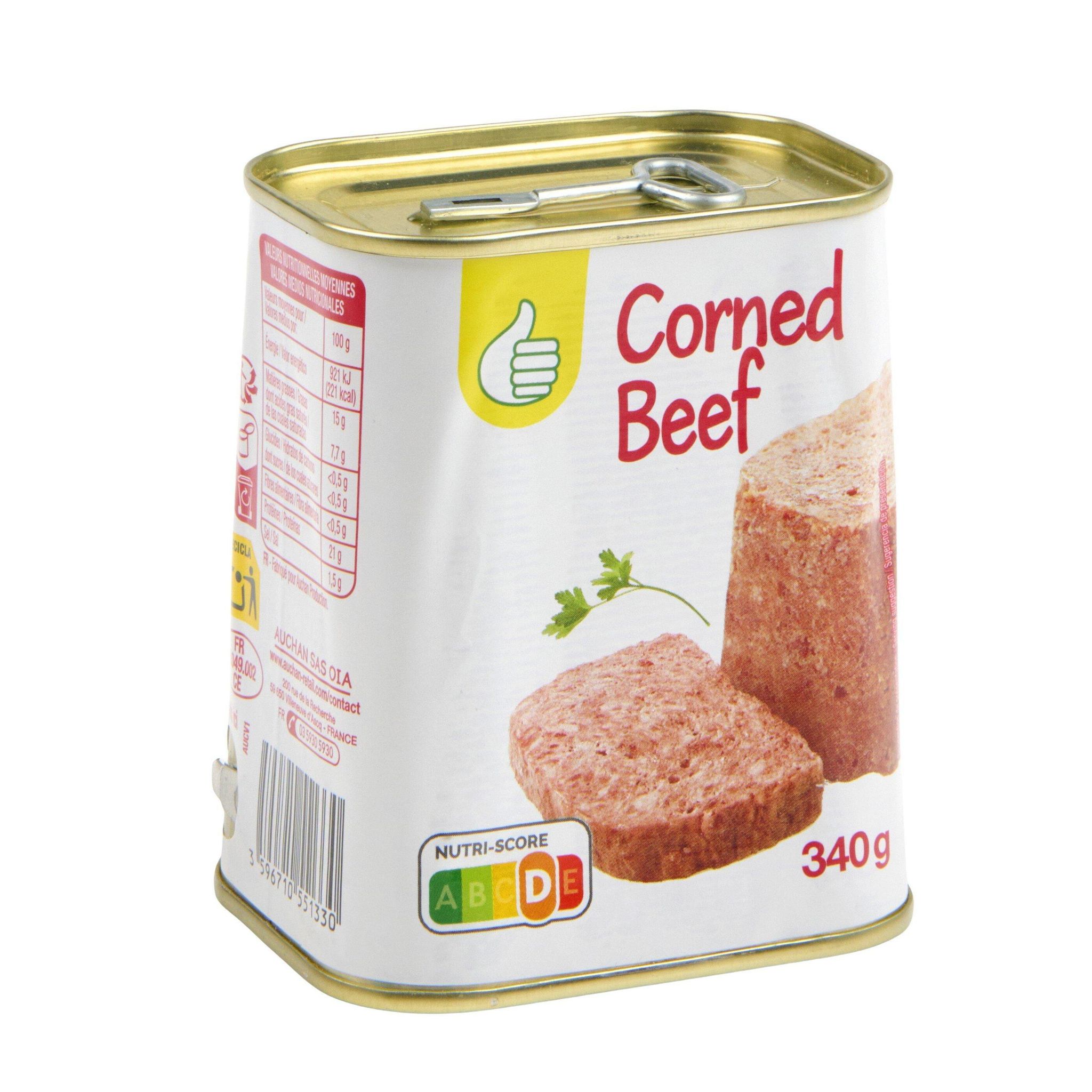 Voir la diapositive 4 : POUCE Corned beef 340g