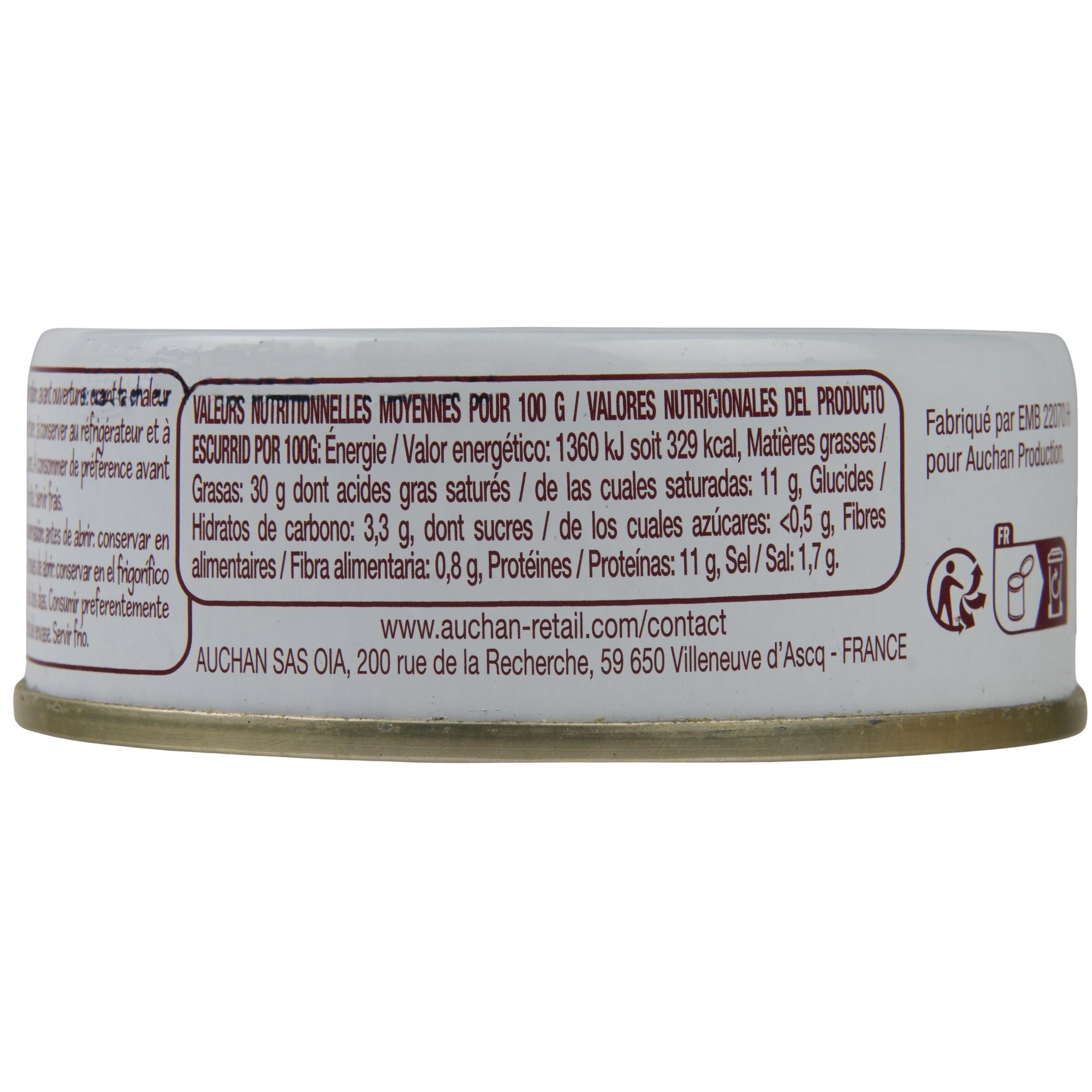 Voir la diapositive 4 : POUCE Pâté de campagne 78g