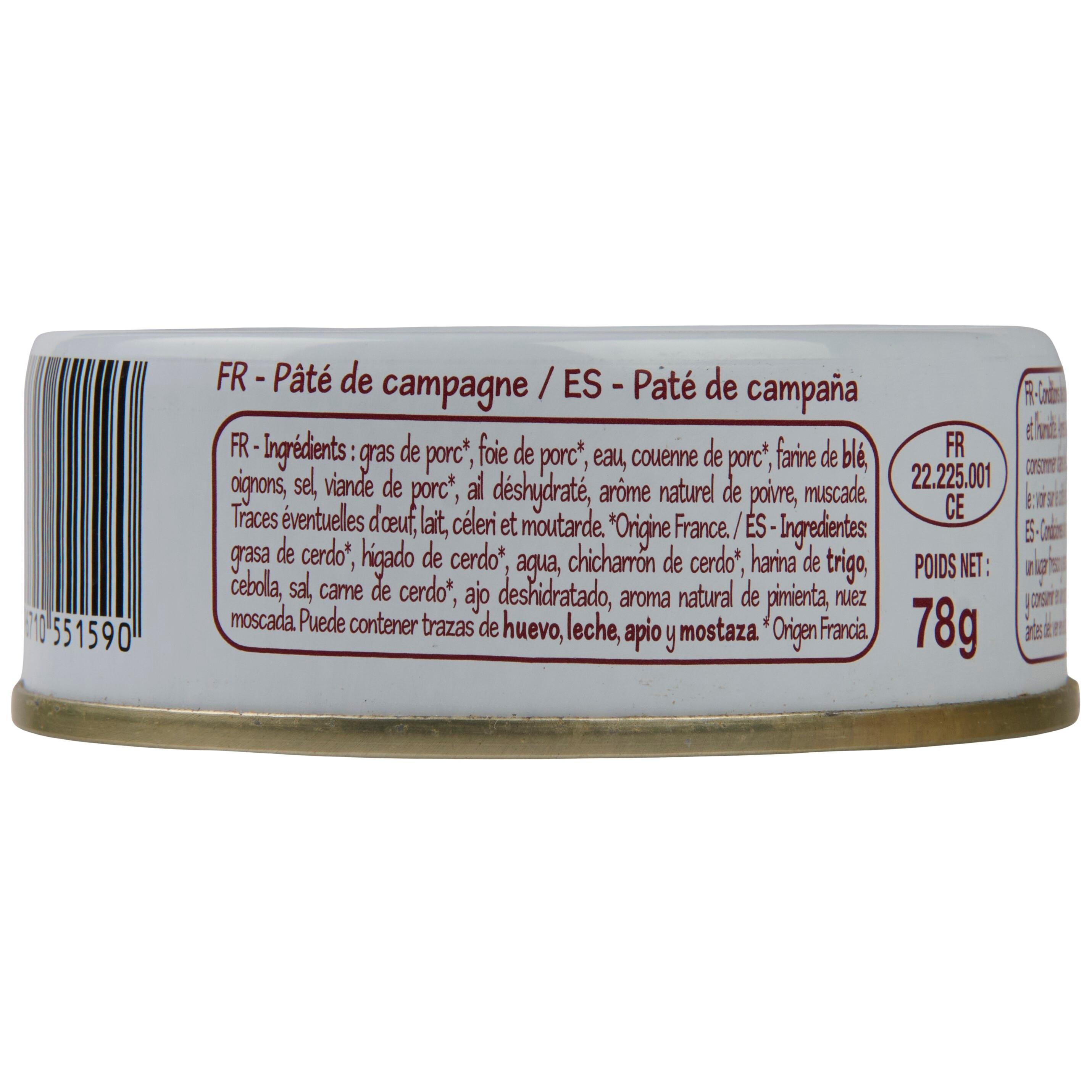 Voir la diapositive 5 : POUCE Pâté de campagne 78g