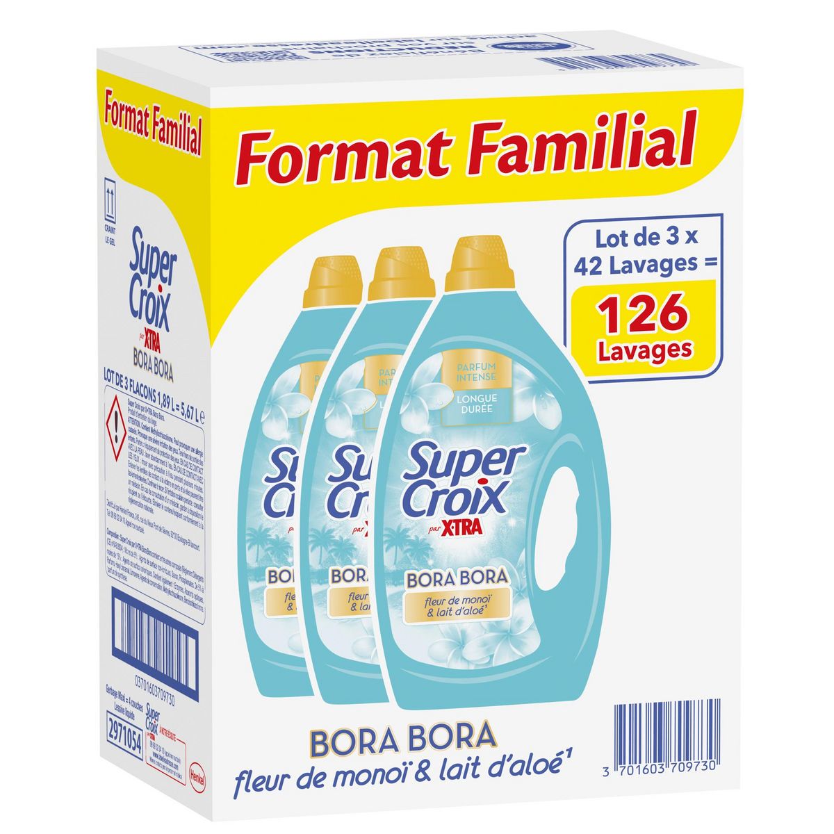 SUPER CROIX Lessive liquide bora bora 3x1.89l 3x42 lav