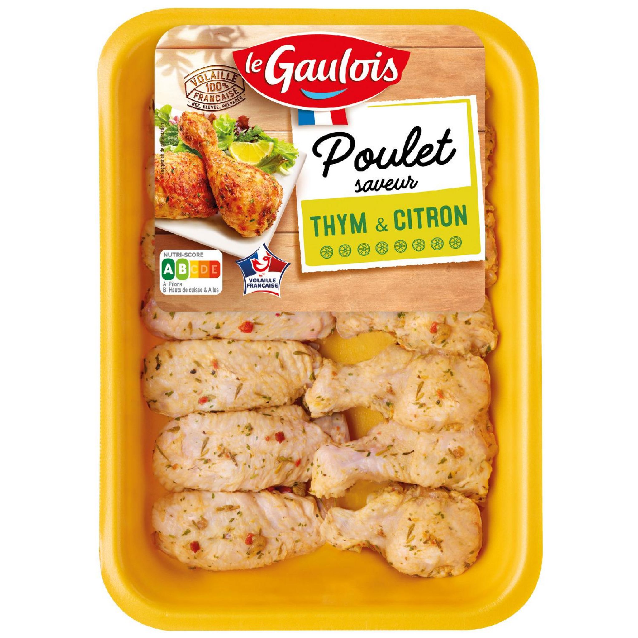 LE GAULOIS Ailes de poulet saveur thym et citron 470g