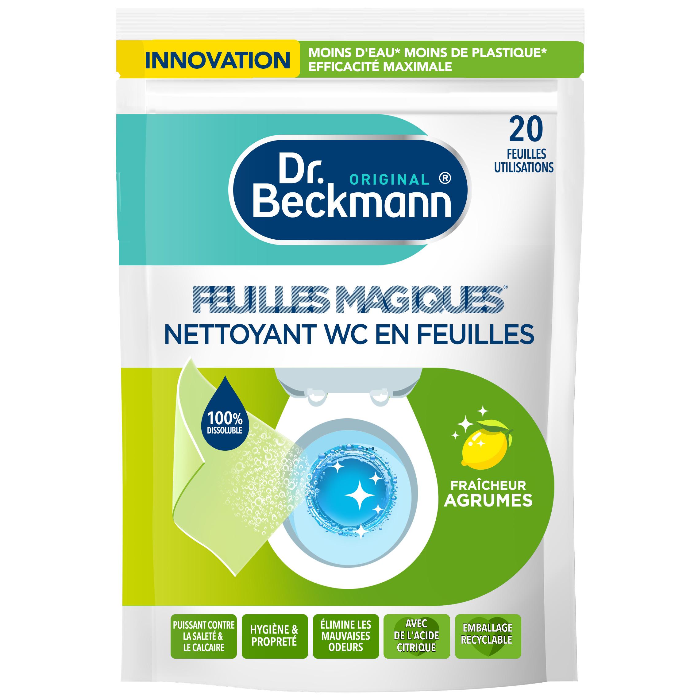 DR BECKMANN Nettoyant wc feuilles magiques fraîcheur agrumes 20 feuilles