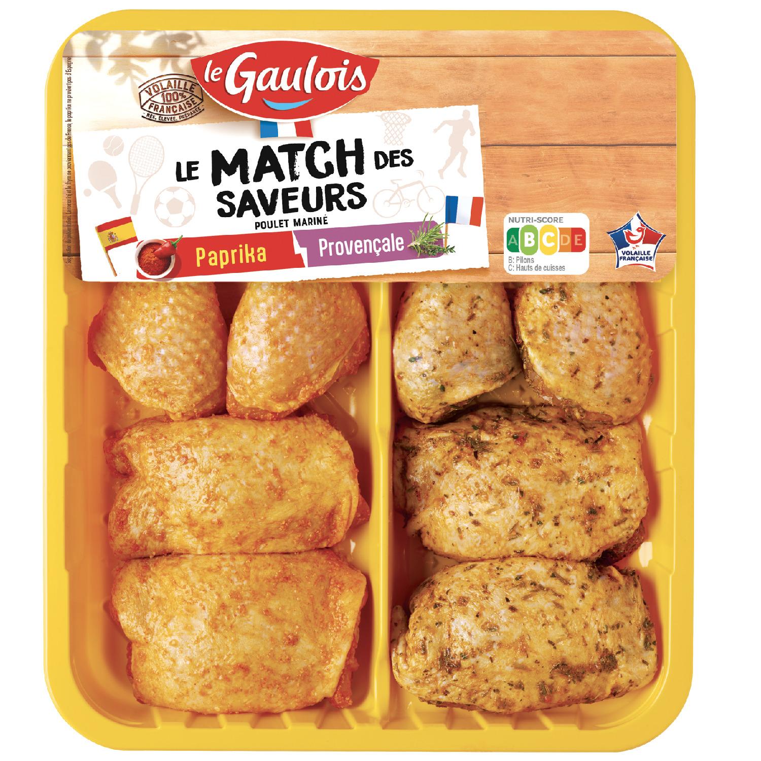 LE GAULOIS Le match des saveurs poulet mariné saveur paprika et provençale 1kg