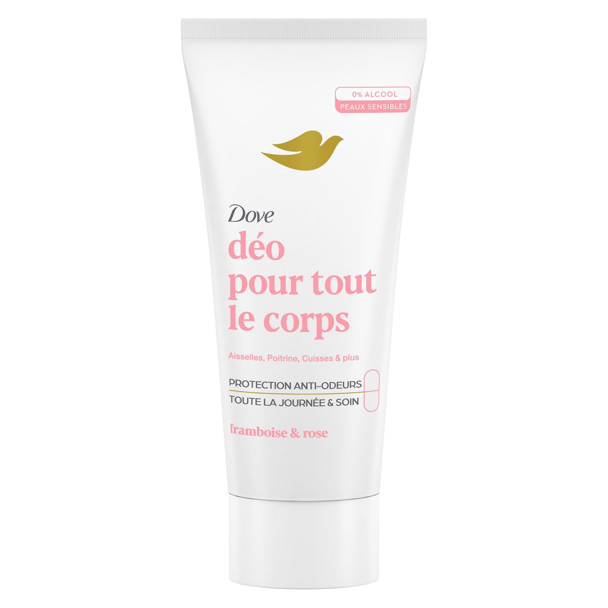 Voir la diapositive 2 : DOVE Déodorant pour tout le corps parfum framboise et rose 75ml