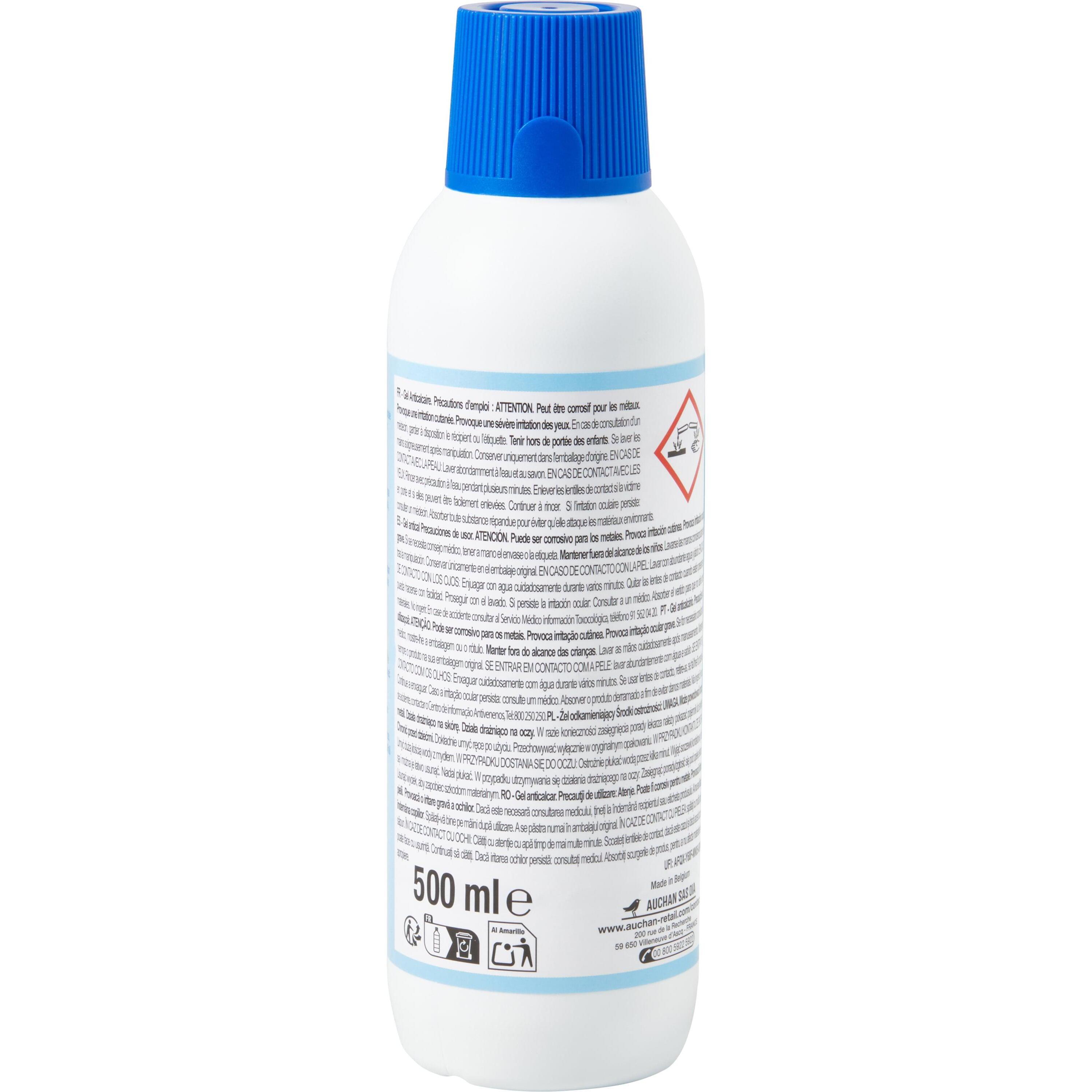Voir la diapositive 2 : AUCHAN Gel anti-calcaire ultra brillance 500ml