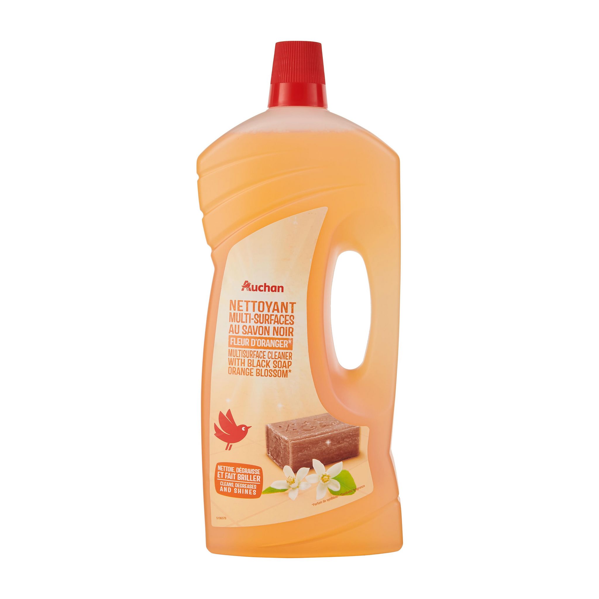 Voir la diapositive 3 : AUCHAN Nettoyant liquide multi-surfaces savon noir 1,5l