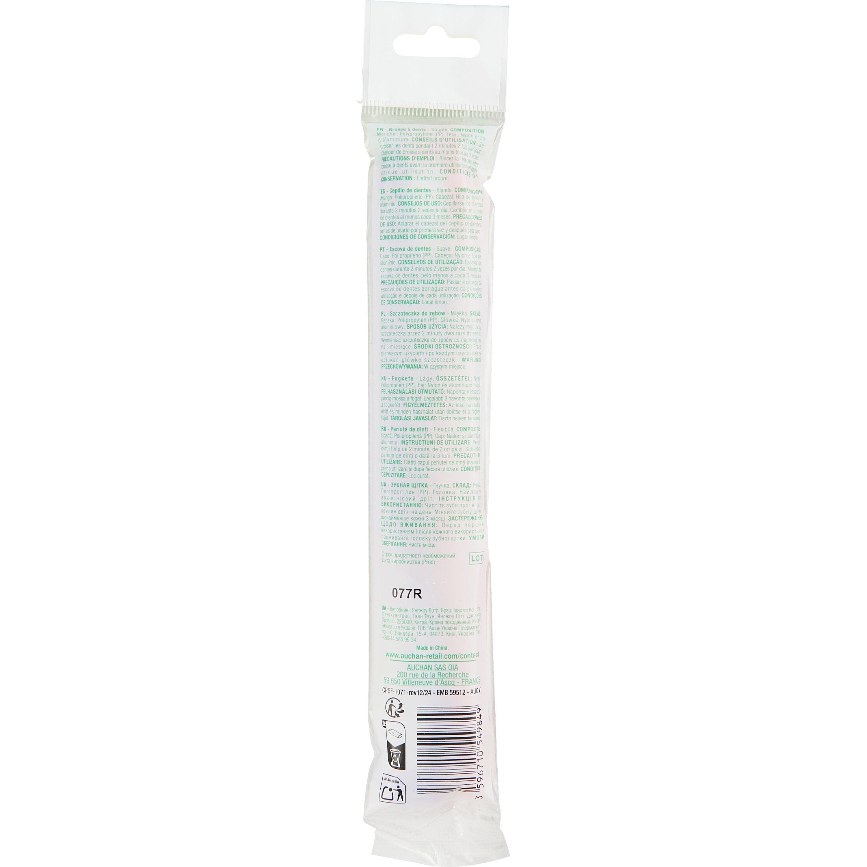 Voir la diapositive 2 : POUCE Brosse à dents souple 2 brosses à dents