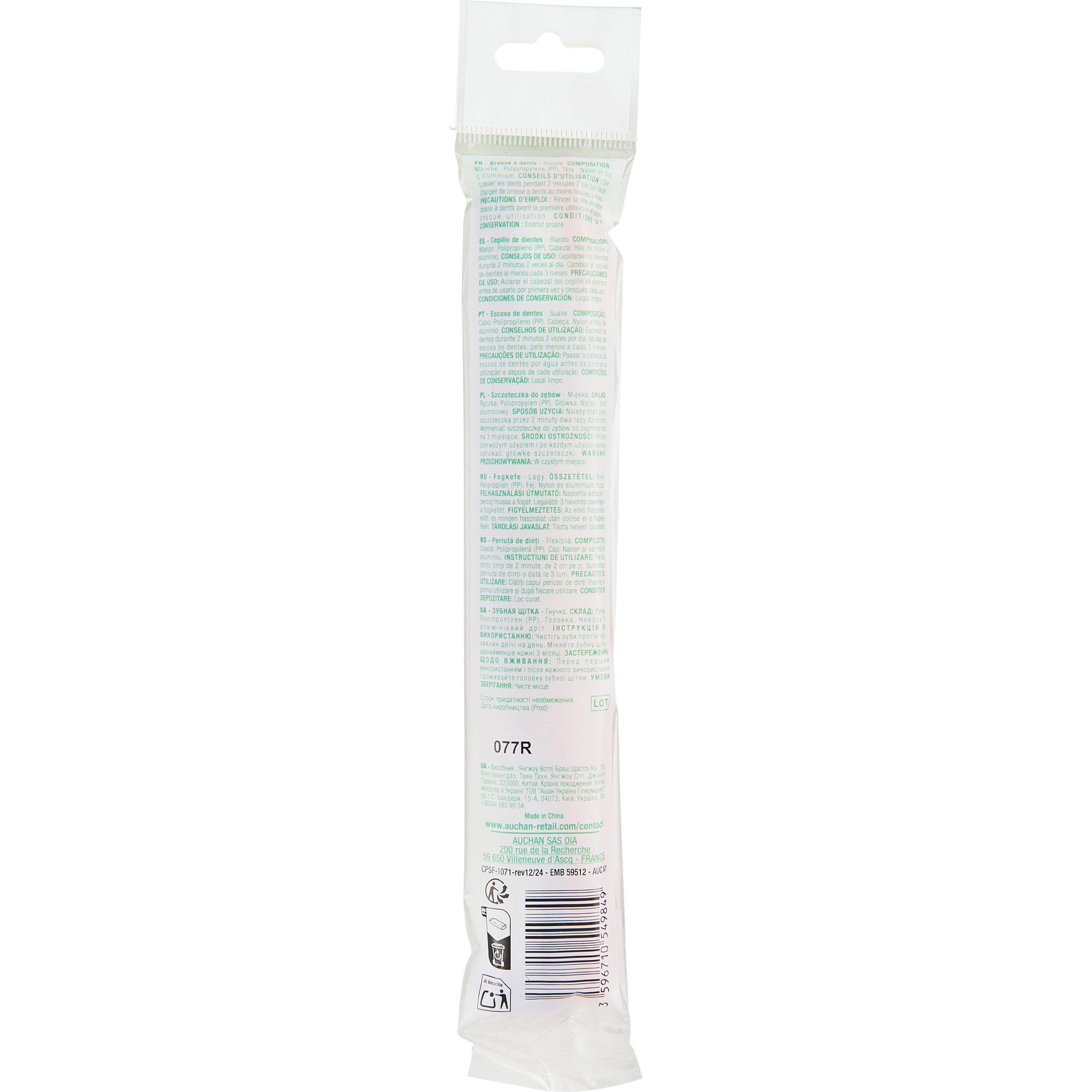 Voir la diapositive 3 : POUCE Brosse à dents souple 2 brosses à dents
