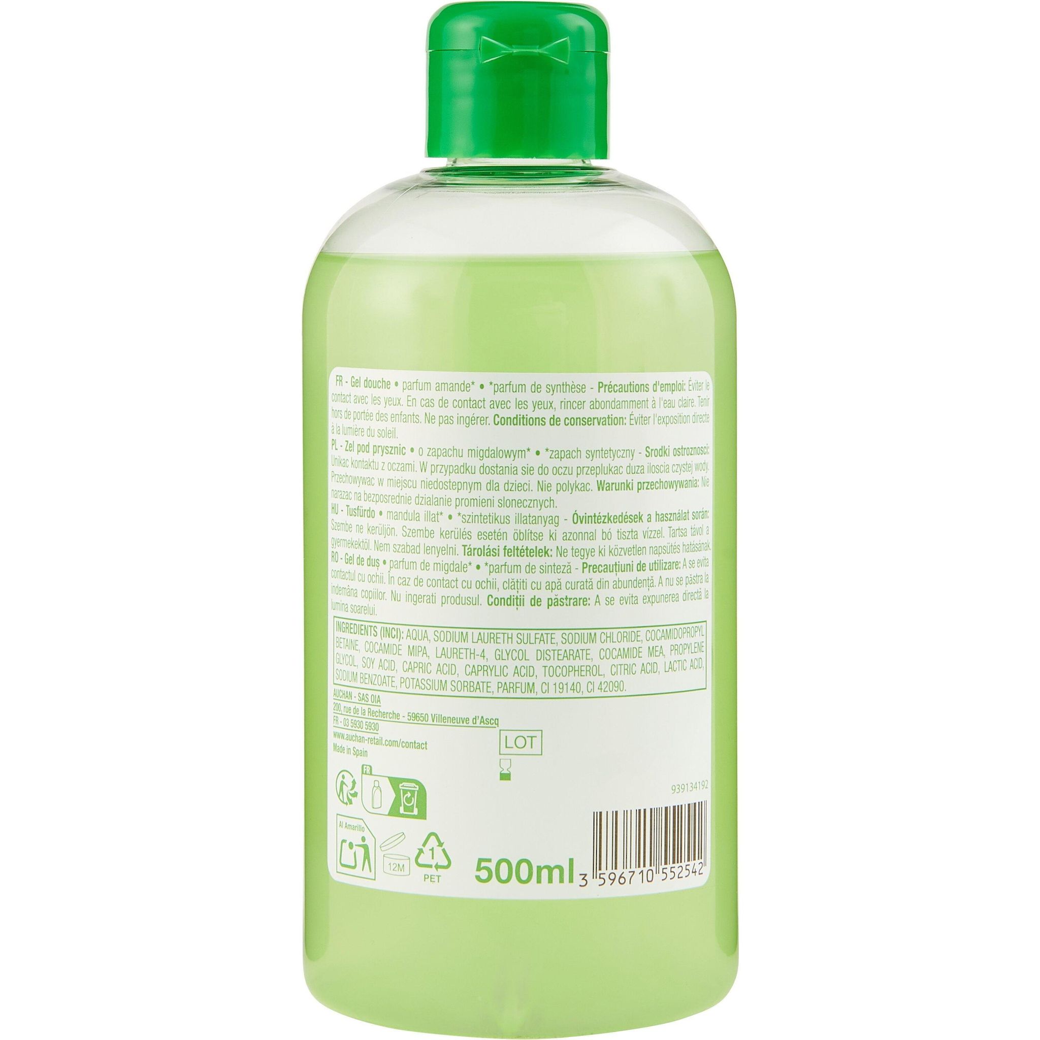 Voir la diapositive 2 : POUCE Gel douche parfum amande 500ml