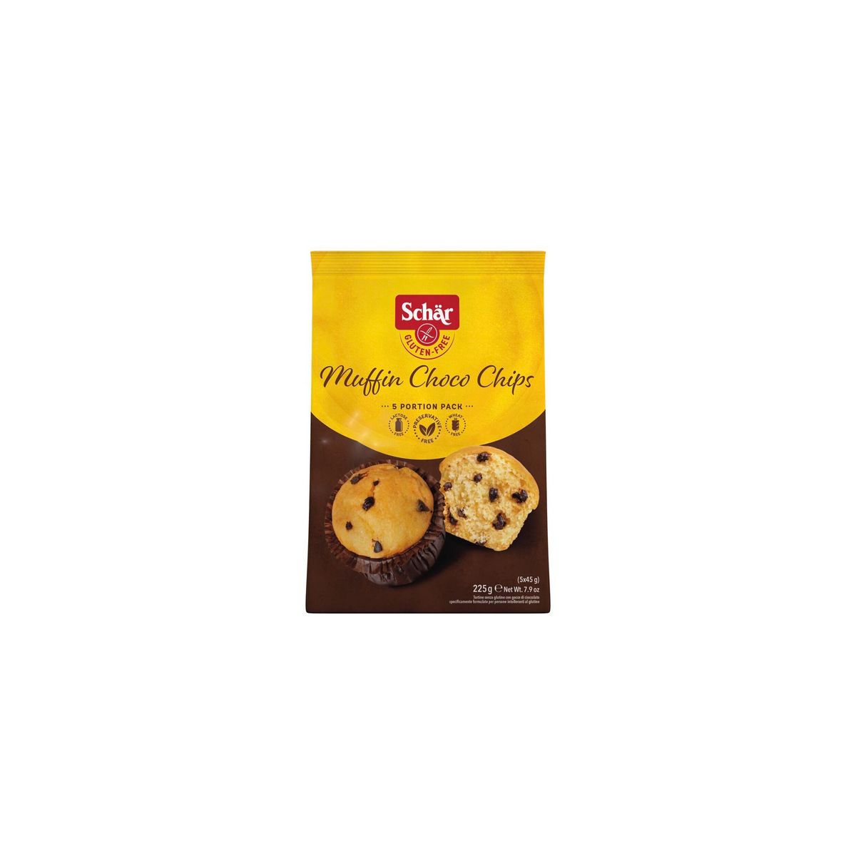 SCHAR Muffins au chocolat noir sans gluten 5 muffins 225g
