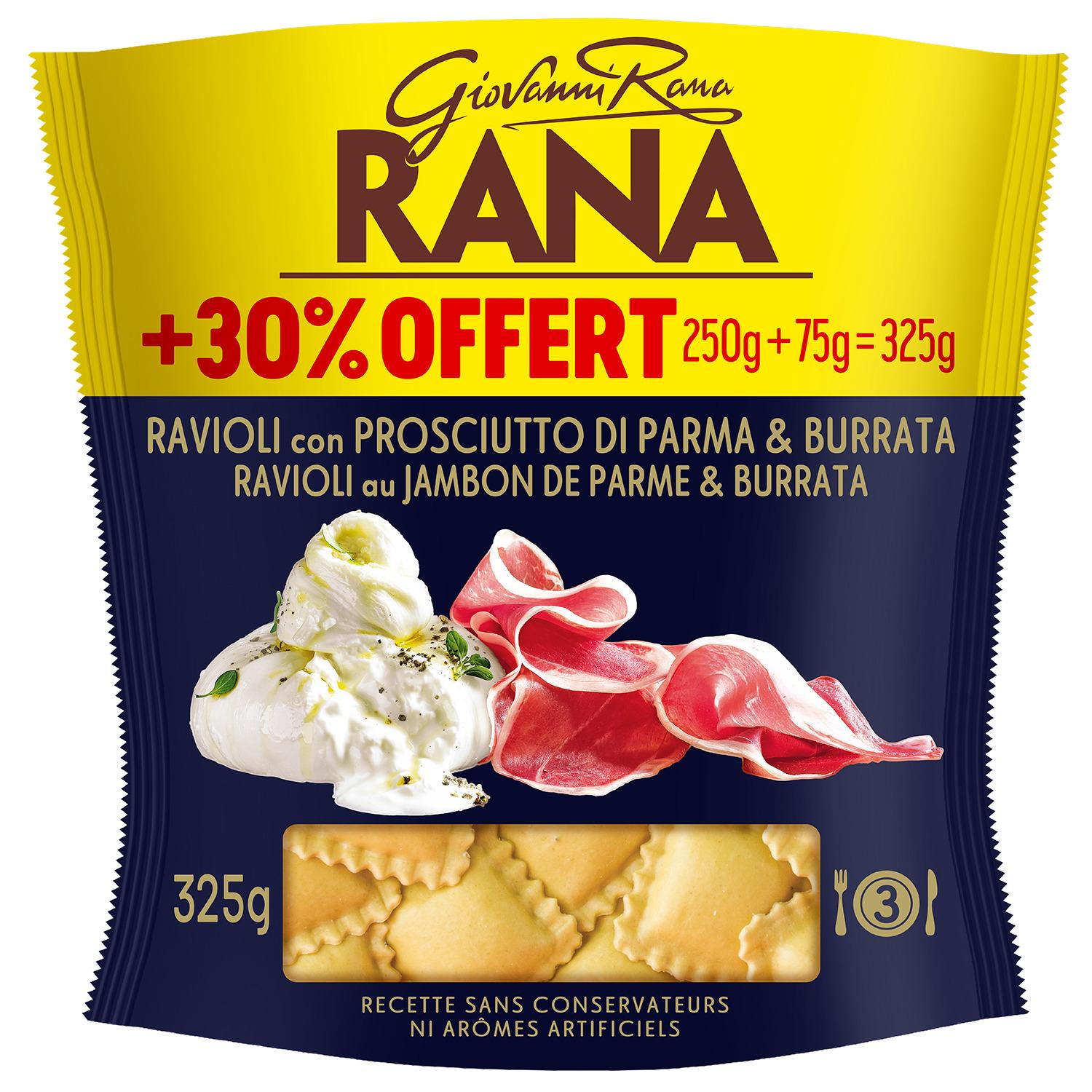 RANA Ravioli au jambon de Parme et à la burrata 325g