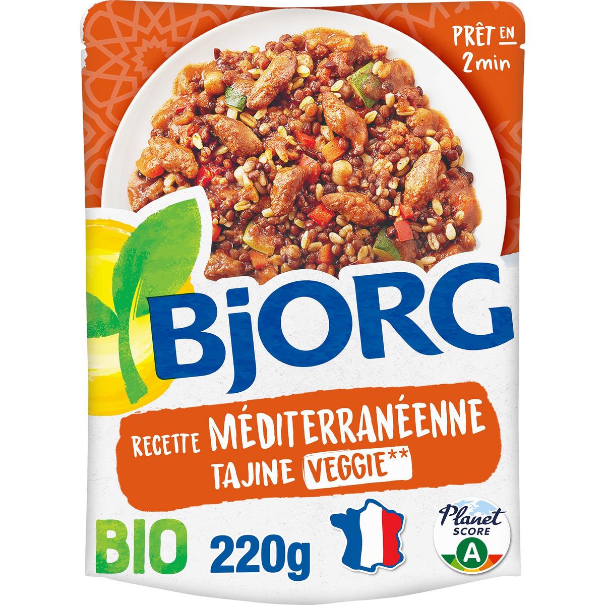 BJORG Recette méditerranéenne tajine veggie bio sachet express 220g