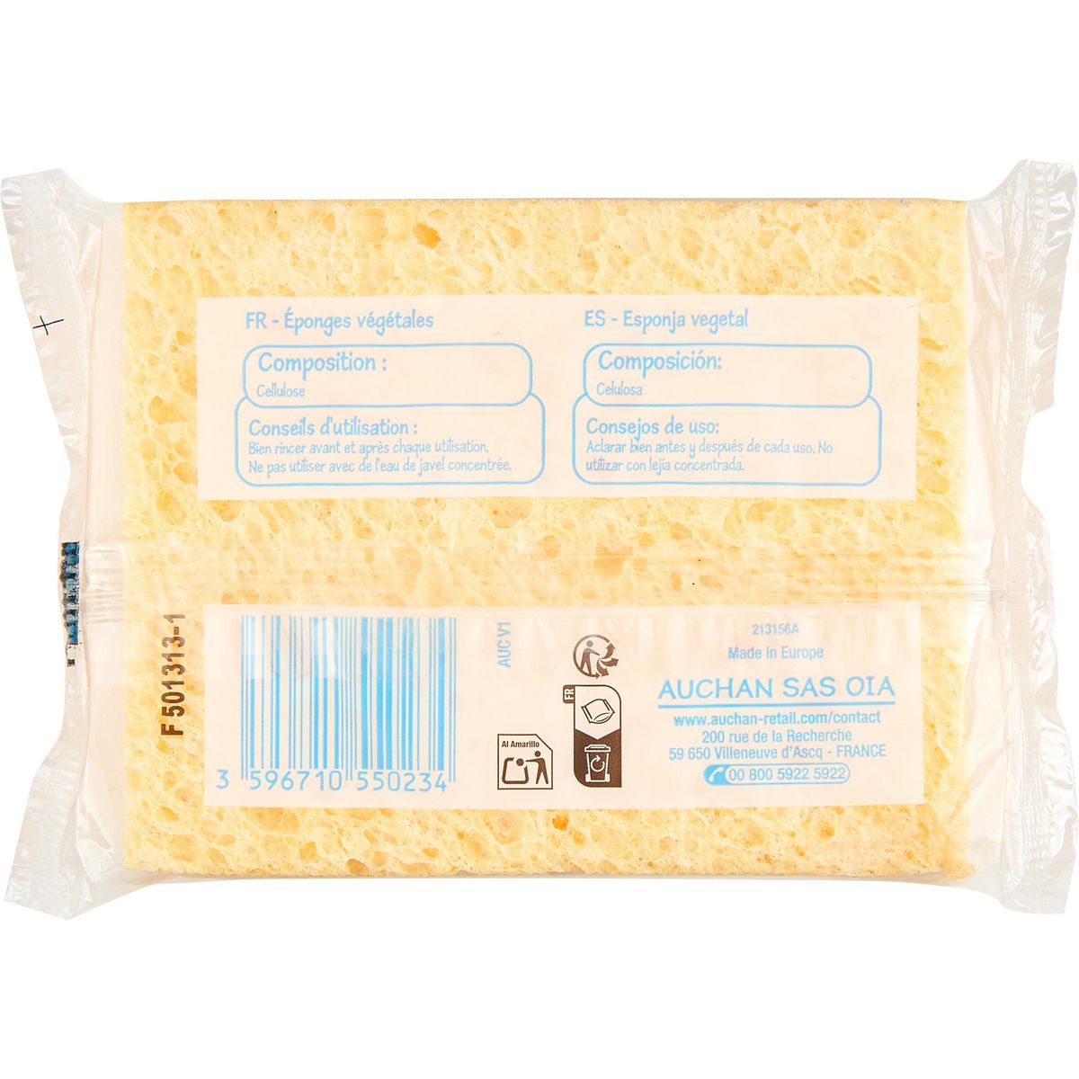 POUCE Éponge végétale 2 pièces