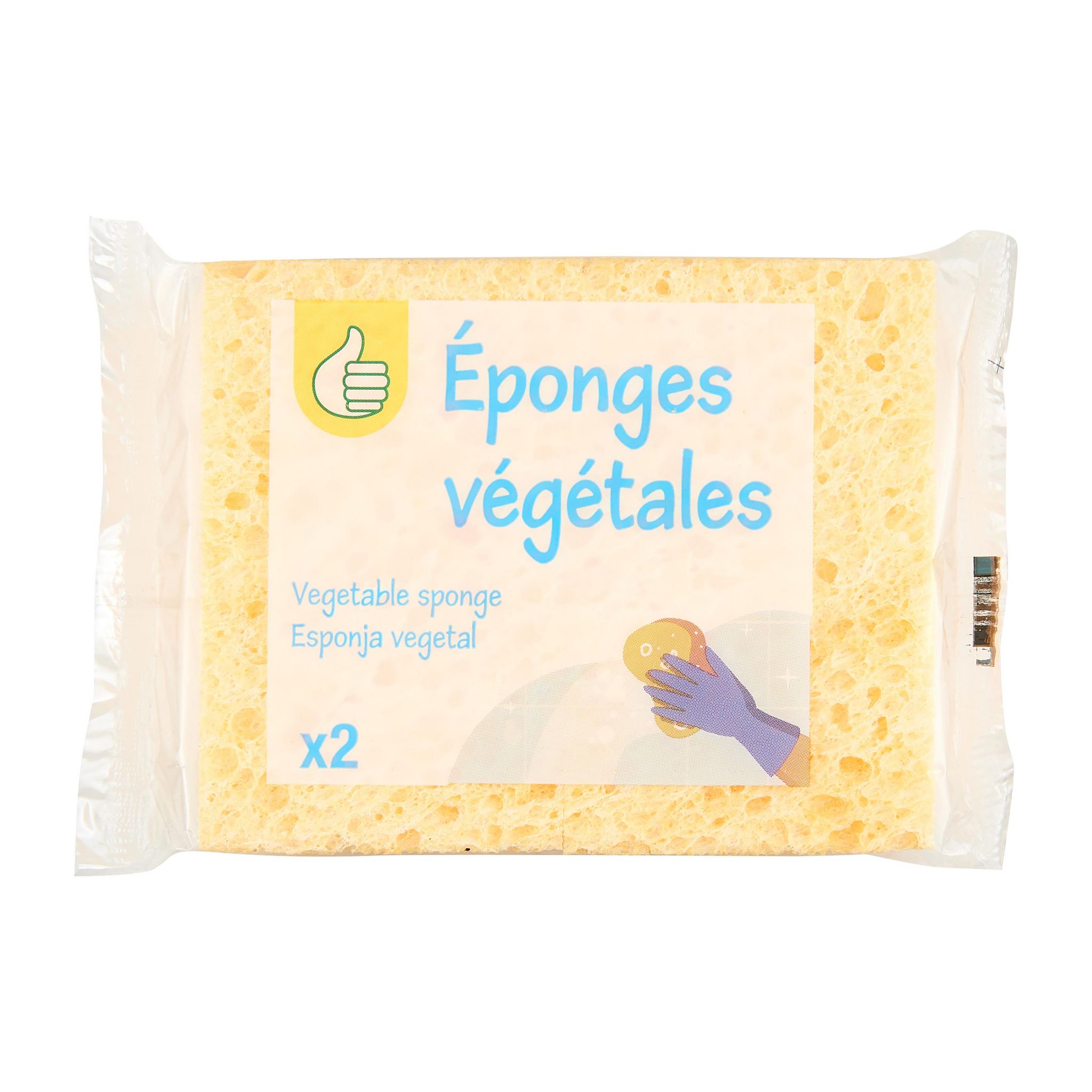 Voir la diapositive 3 : POUCE Éponge végétale 2 pièces