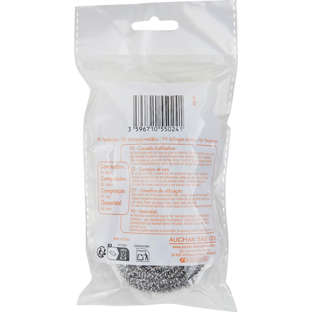 POUCE Spirales inox 2 pièces