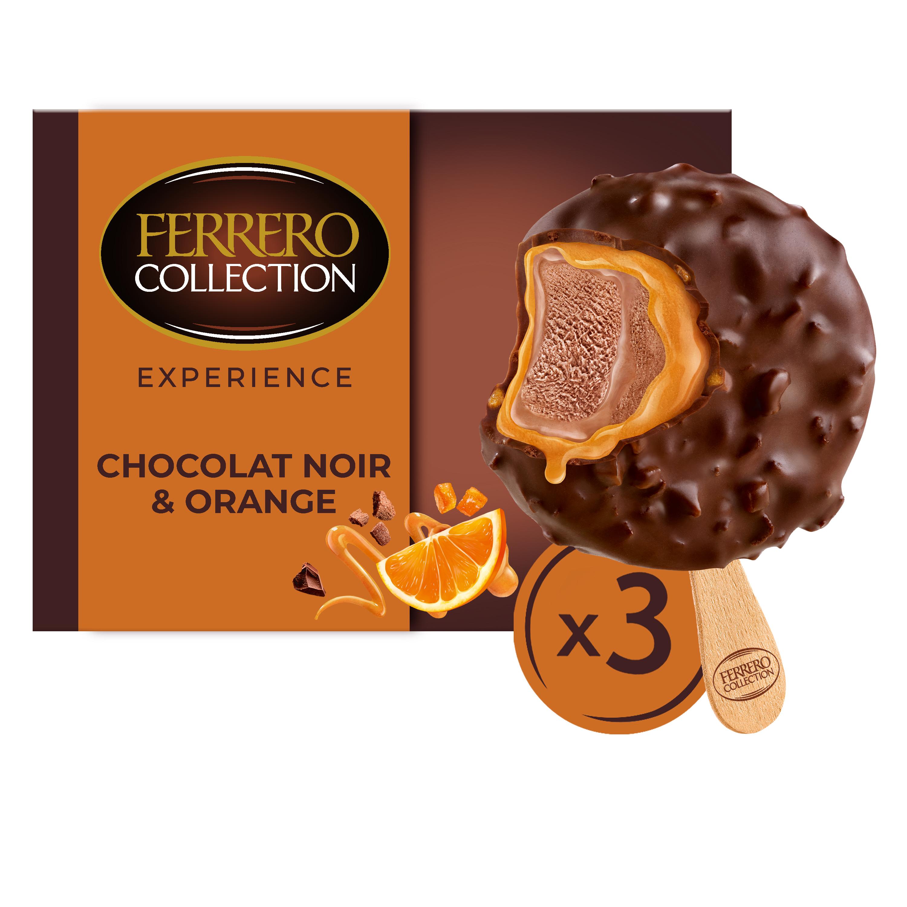 FERRERO Collection Expérience bâtonnet chocolat noir et orange 3 pièces 138g