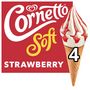 Voir la diapositive 2 : CORNETTO Soft glaces à l'italienne vanille et fraise 4 pièces 316g