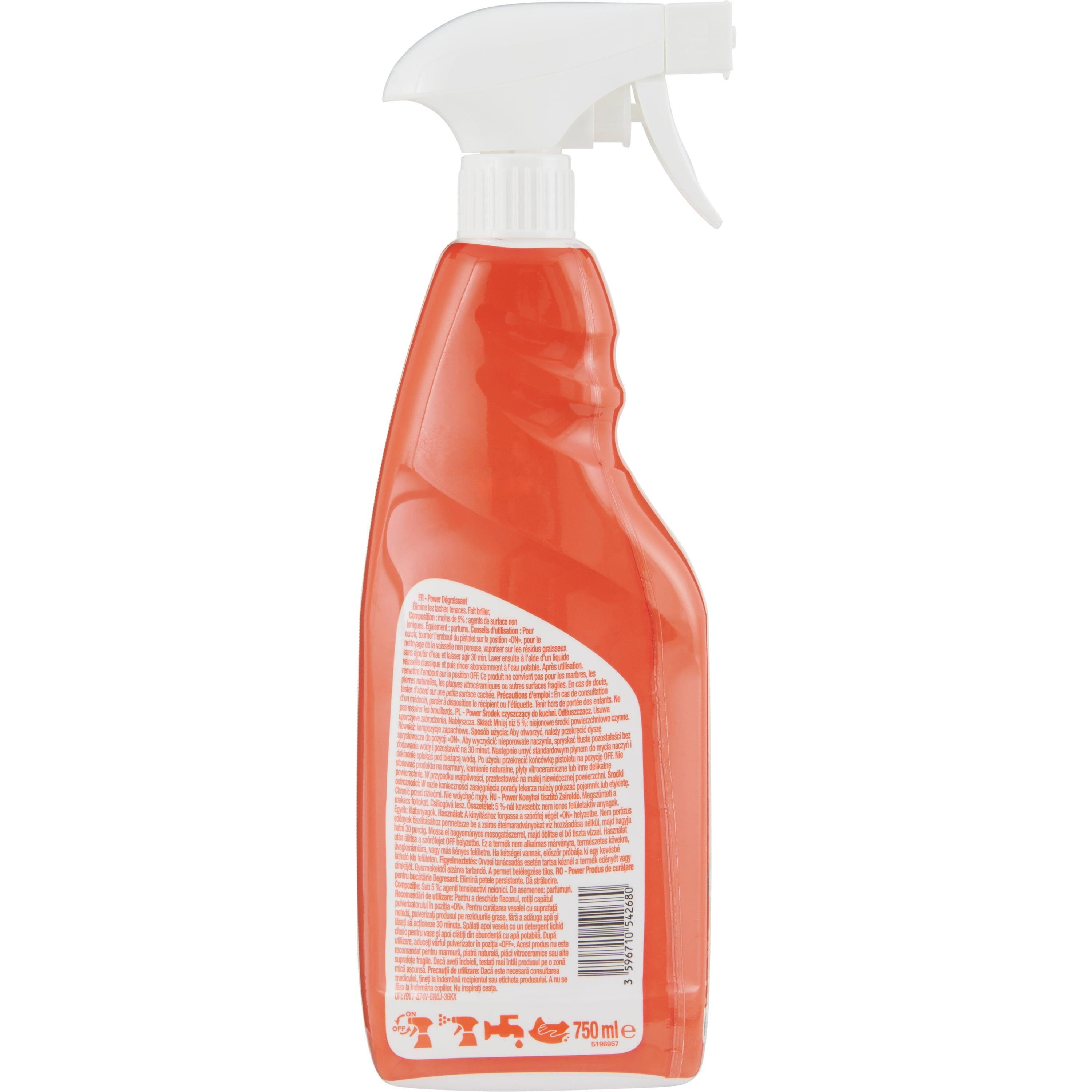 Voir la diapositive 2 : AUCHAN Spray dégraissant cuisine 750ml
