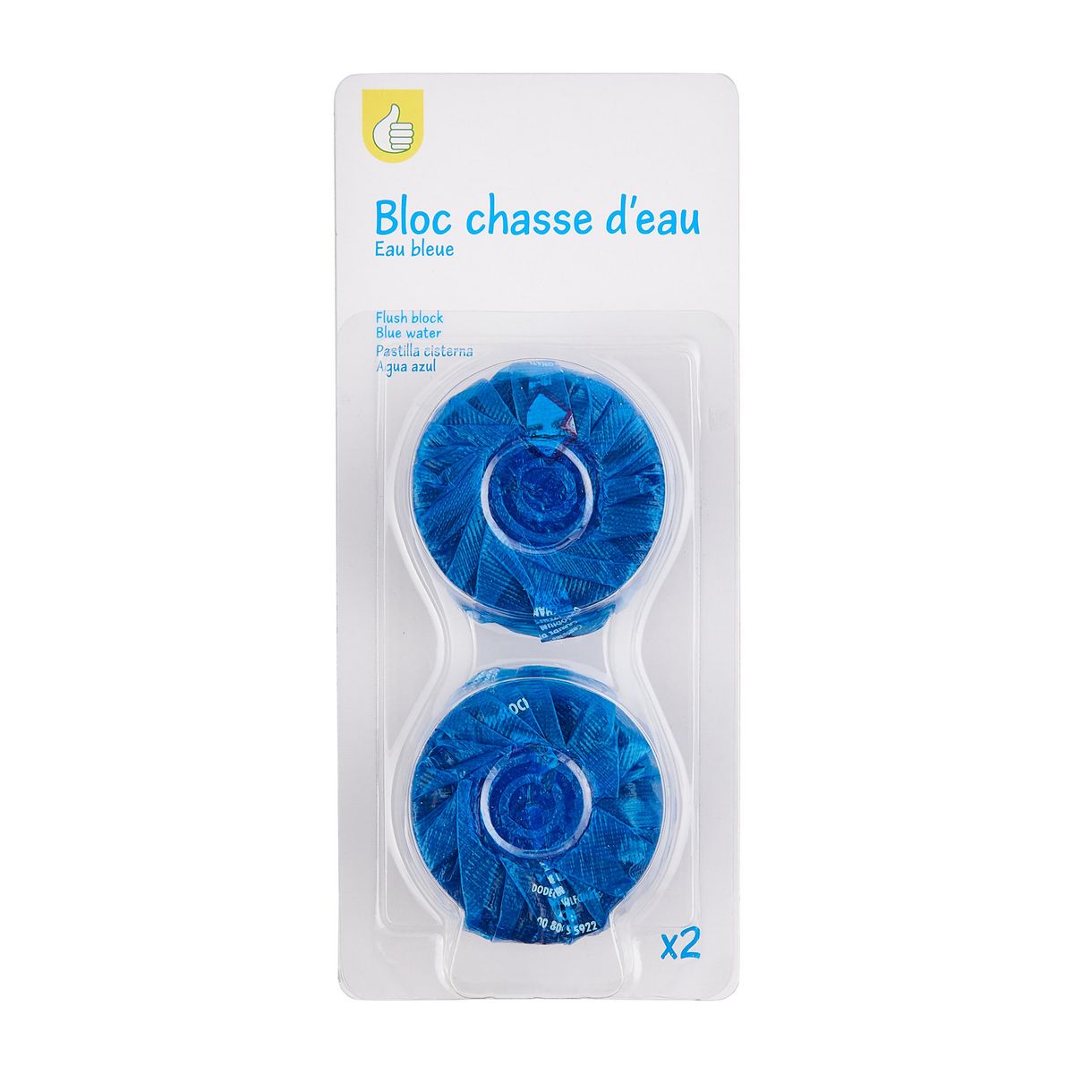 POUCE Bloc wc eau bleue 2 blocs