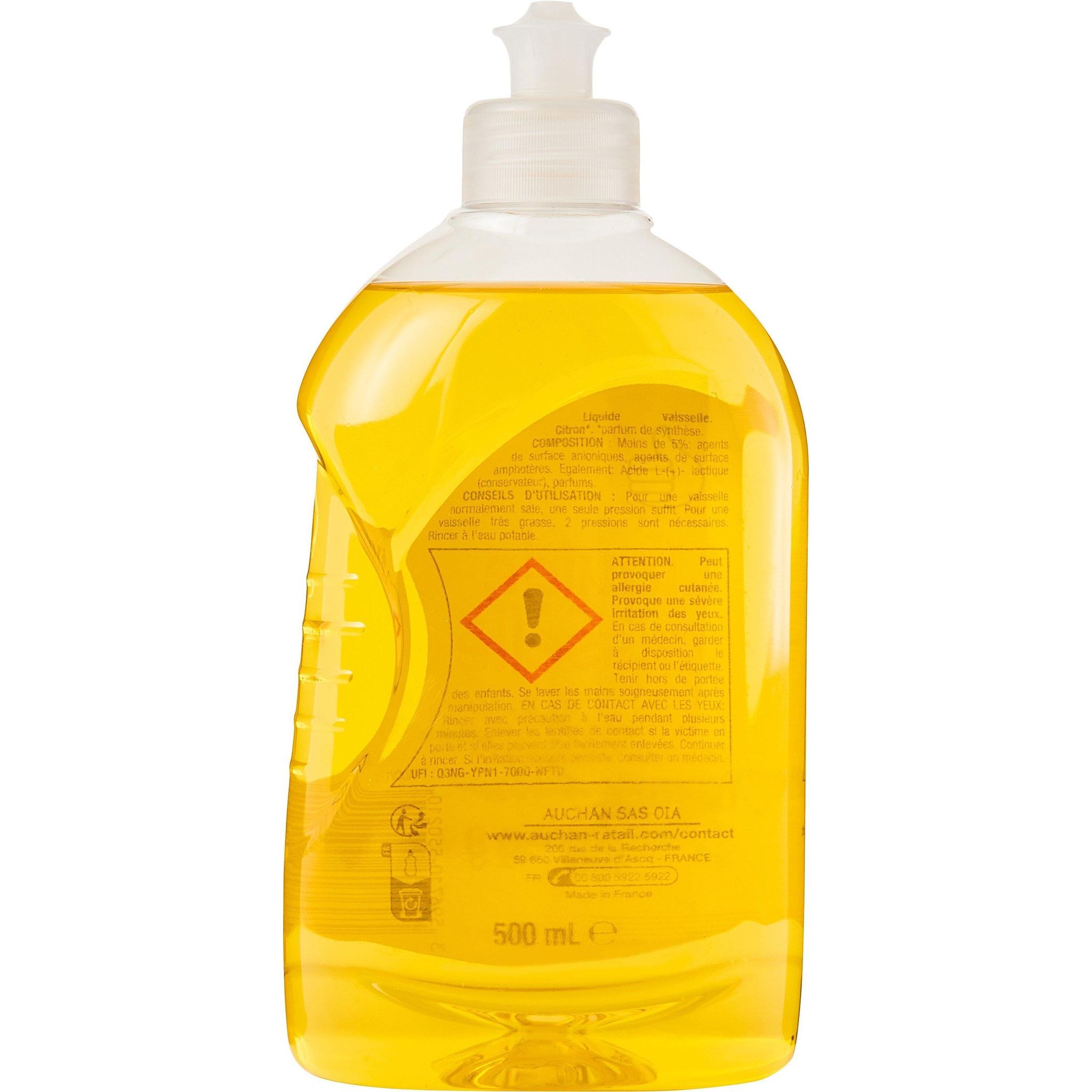 Voir la diapositive 2 : POUCE Liquide vaisselle citron 500ml