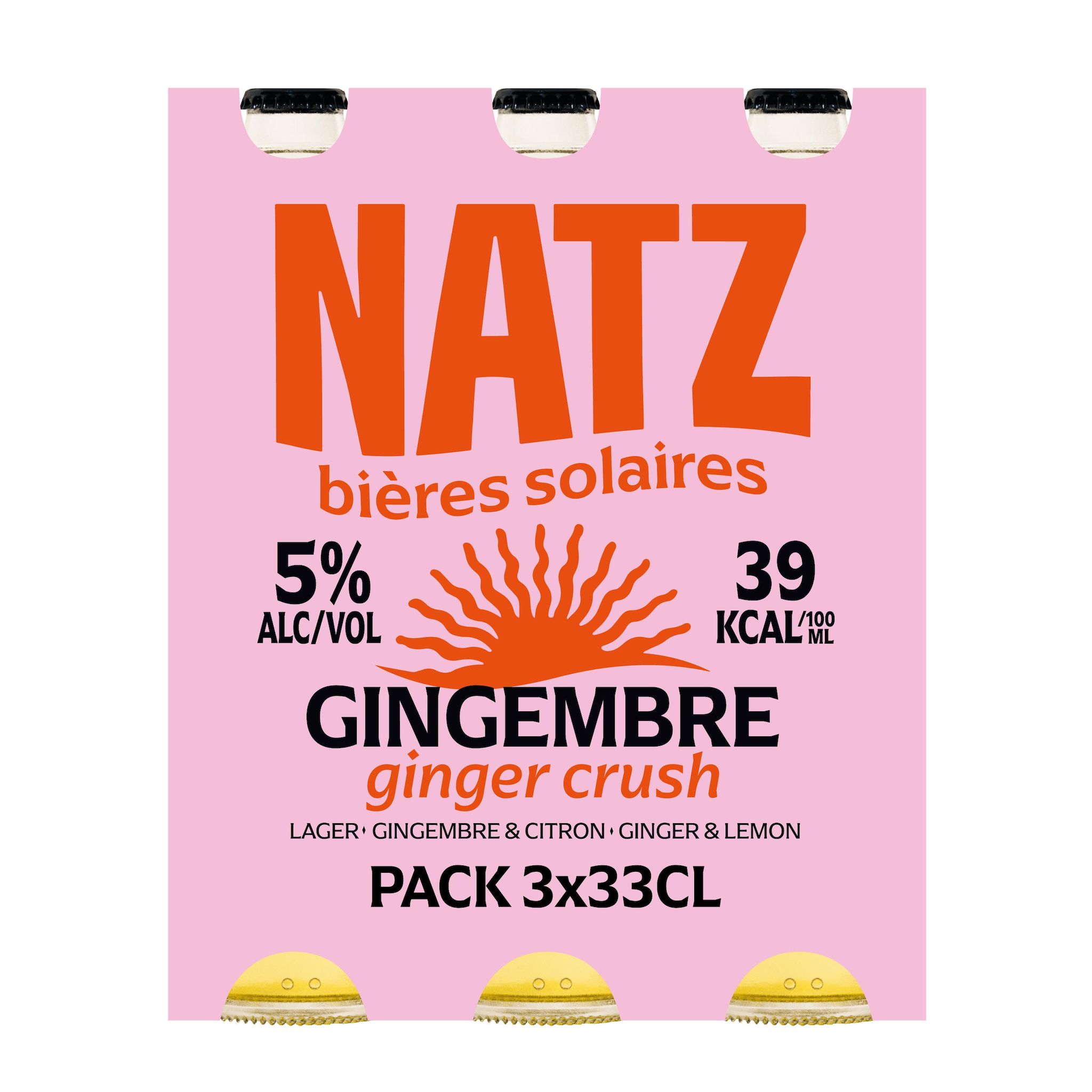 NATZ Bière aromatisée au gingembre 5% bouteilles 3x33cl