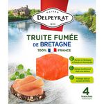 DELPEYRAT Truite fumée de Bretagne 4 tranches 110g