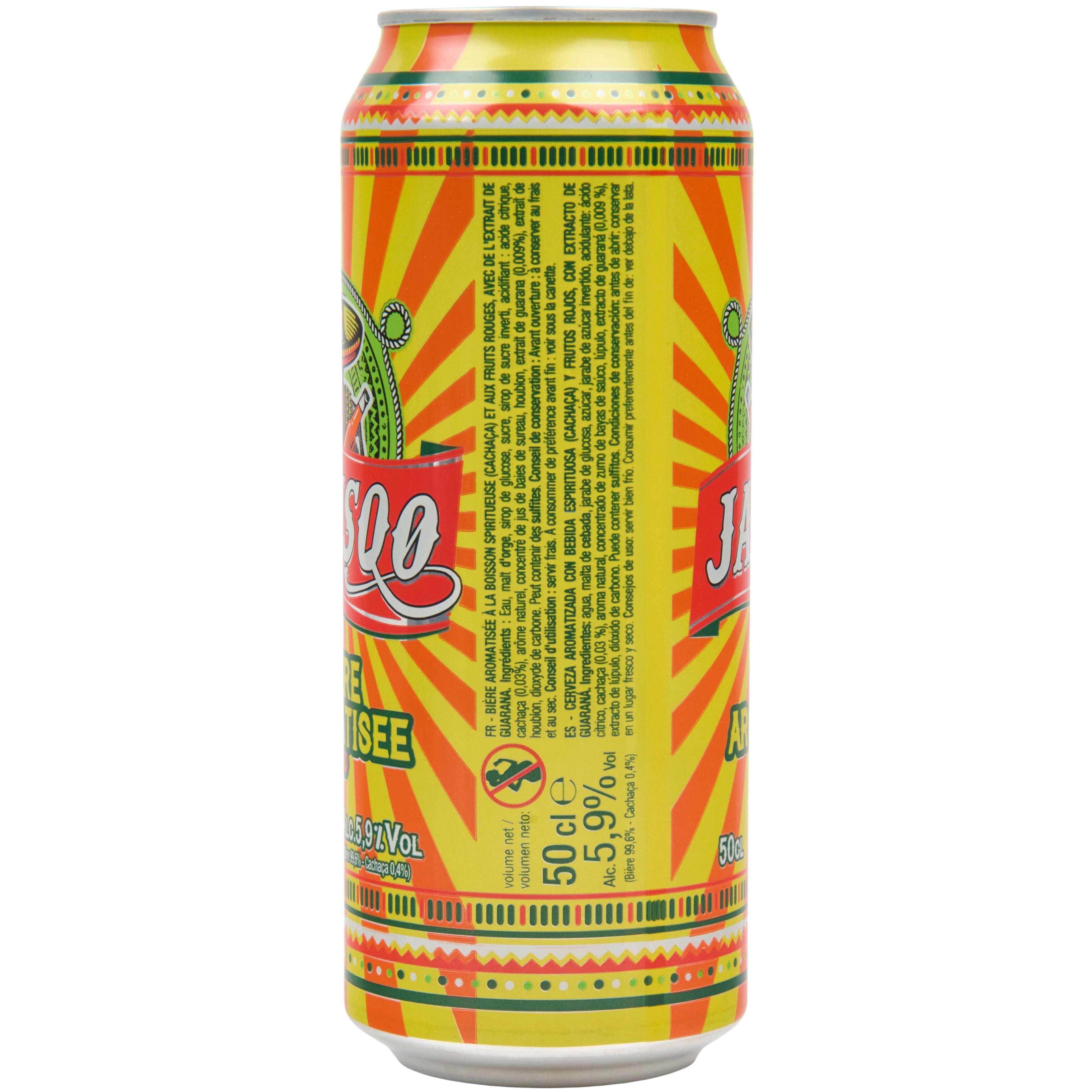 Voir la diapositive 2 : JALISQO Red bière aromatisée 5.9% boîte 50cl