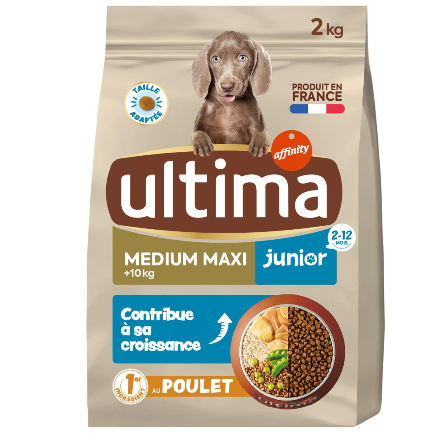 ULTIMA Croquettes junior au poulet pour chien moyen 2kg